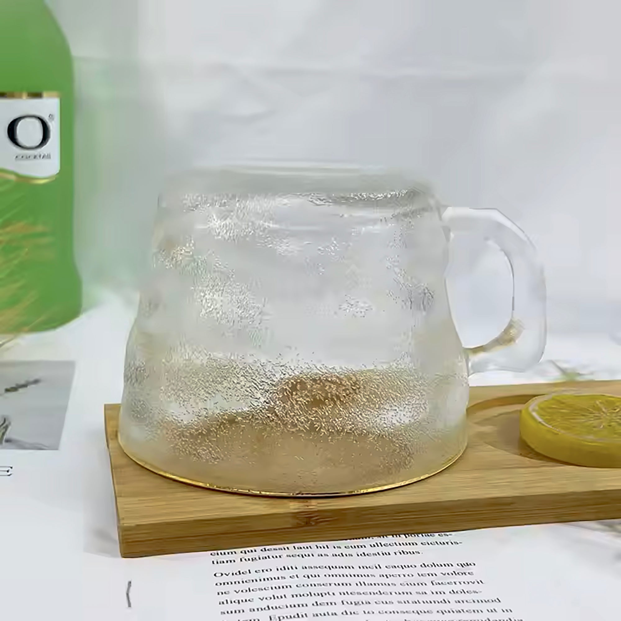 Elegant 380ml Clear Glass Luna Tea Cup Set of 6 cups (RTL-14)