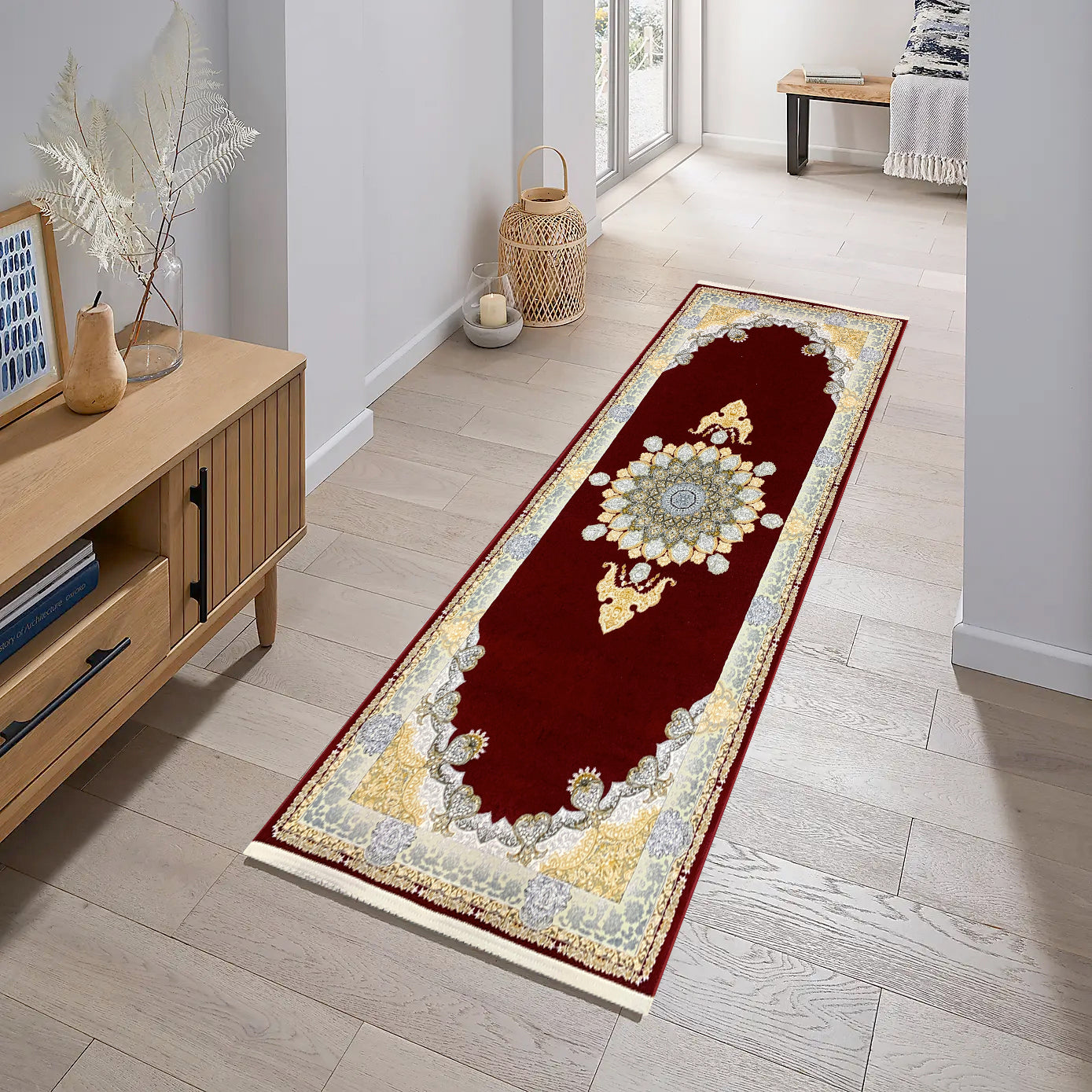 Rozhan 1200 Reed Runner Rug - GLARA HOME