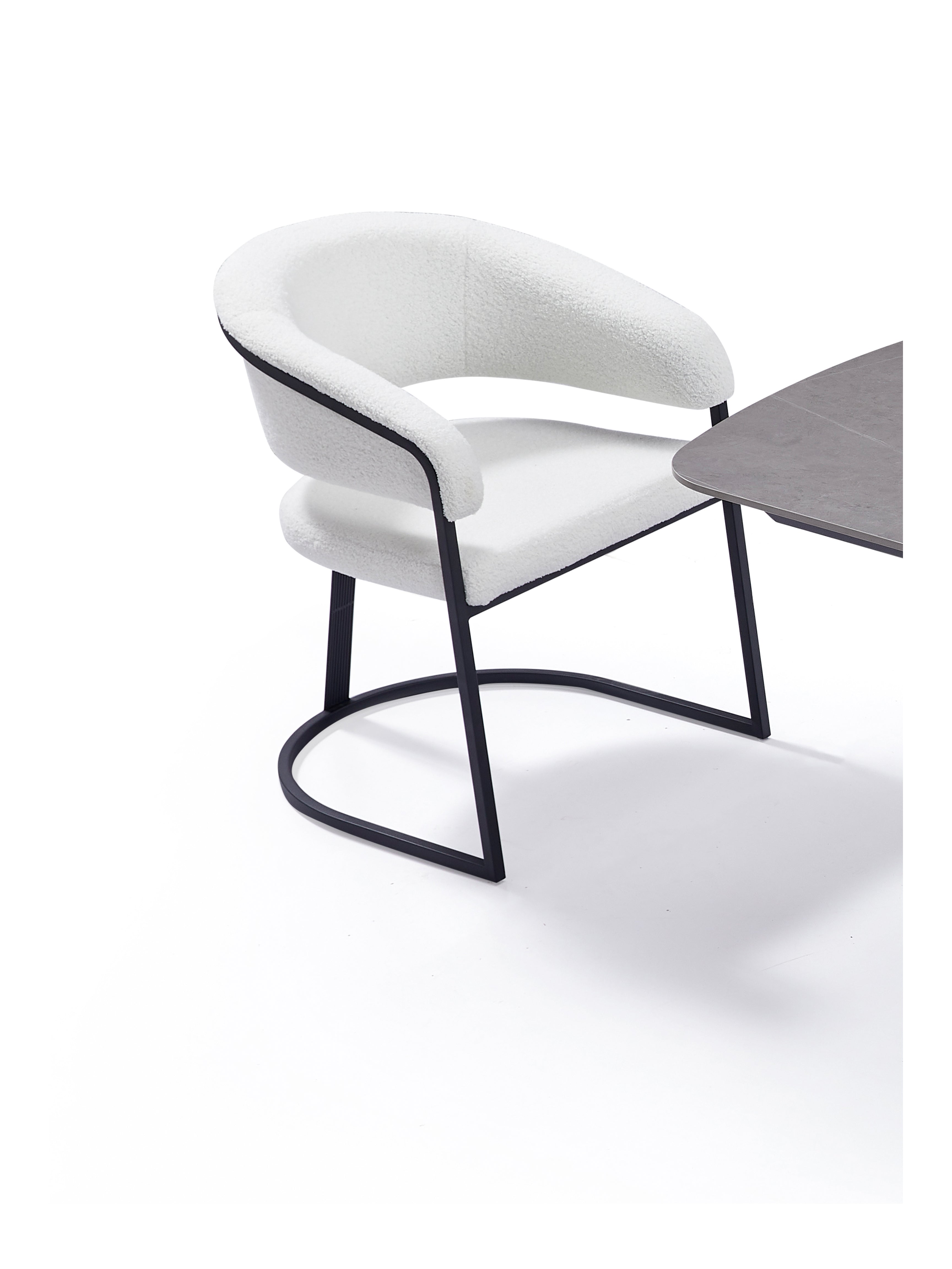 267 Dining Chair (Black White) - GLARA HOME