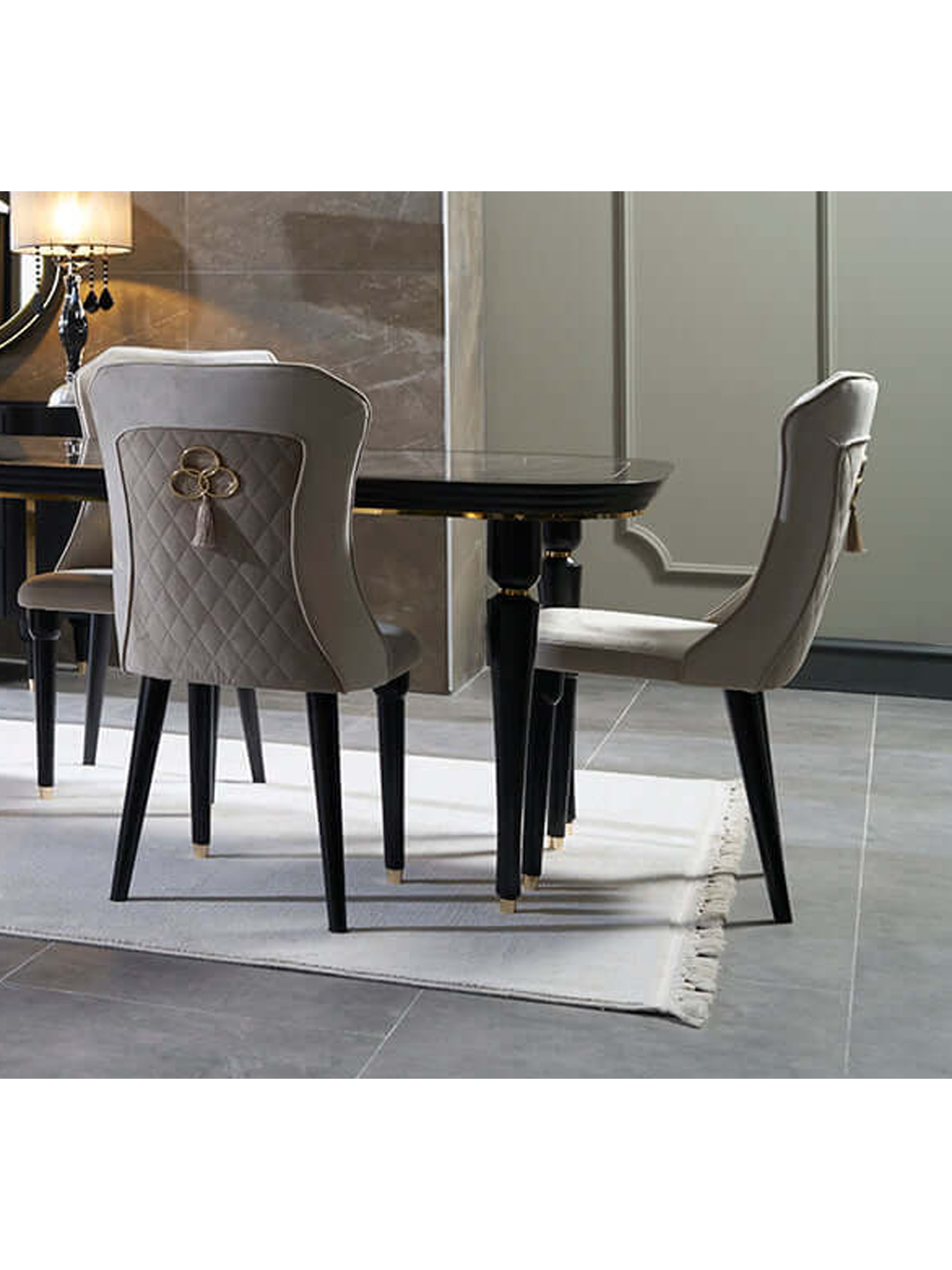Arya Black Dining Chair ( Catalog ) - GLARA HOME