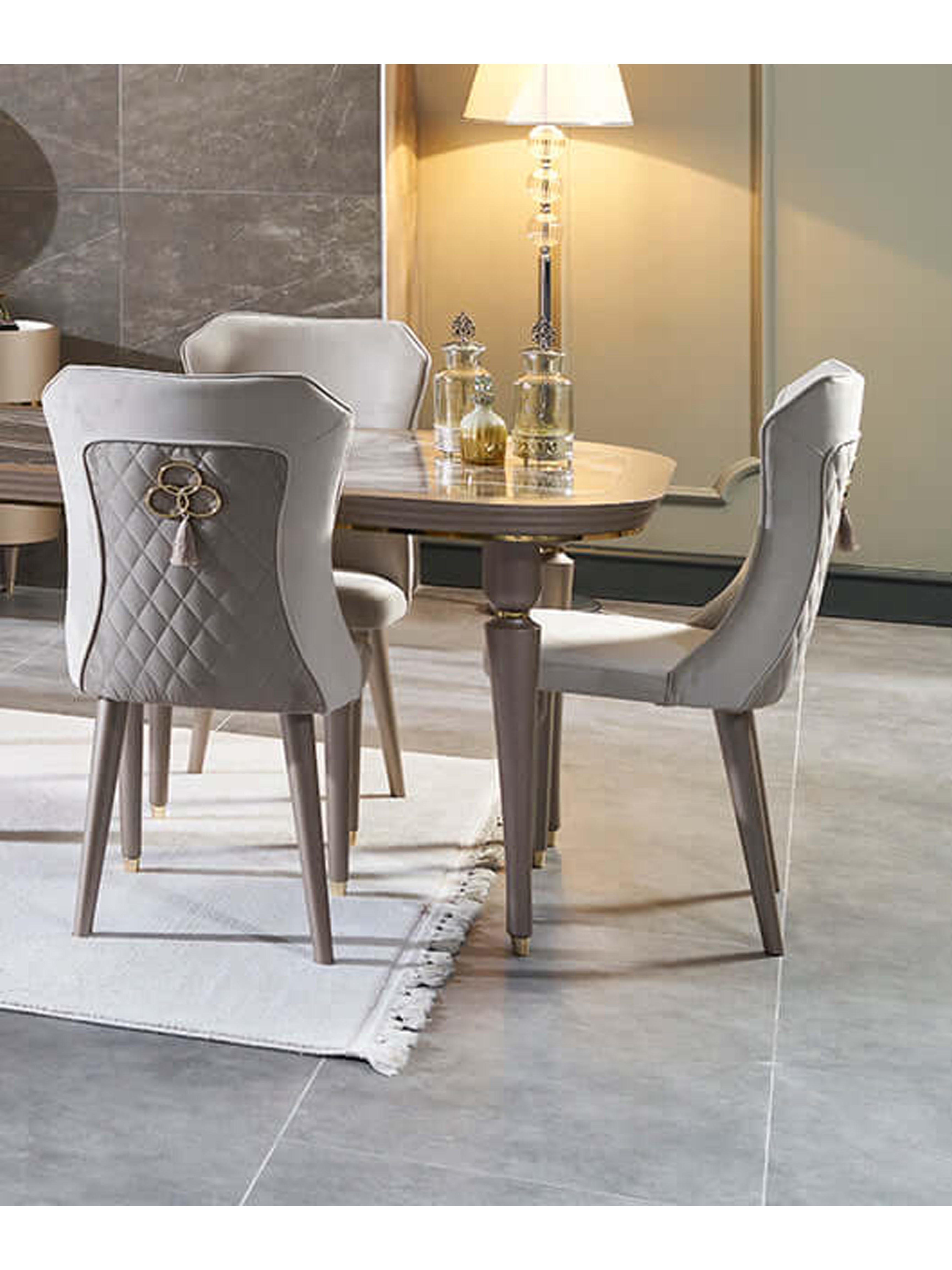Arya Gold Dining Chairs - GLARA HOME