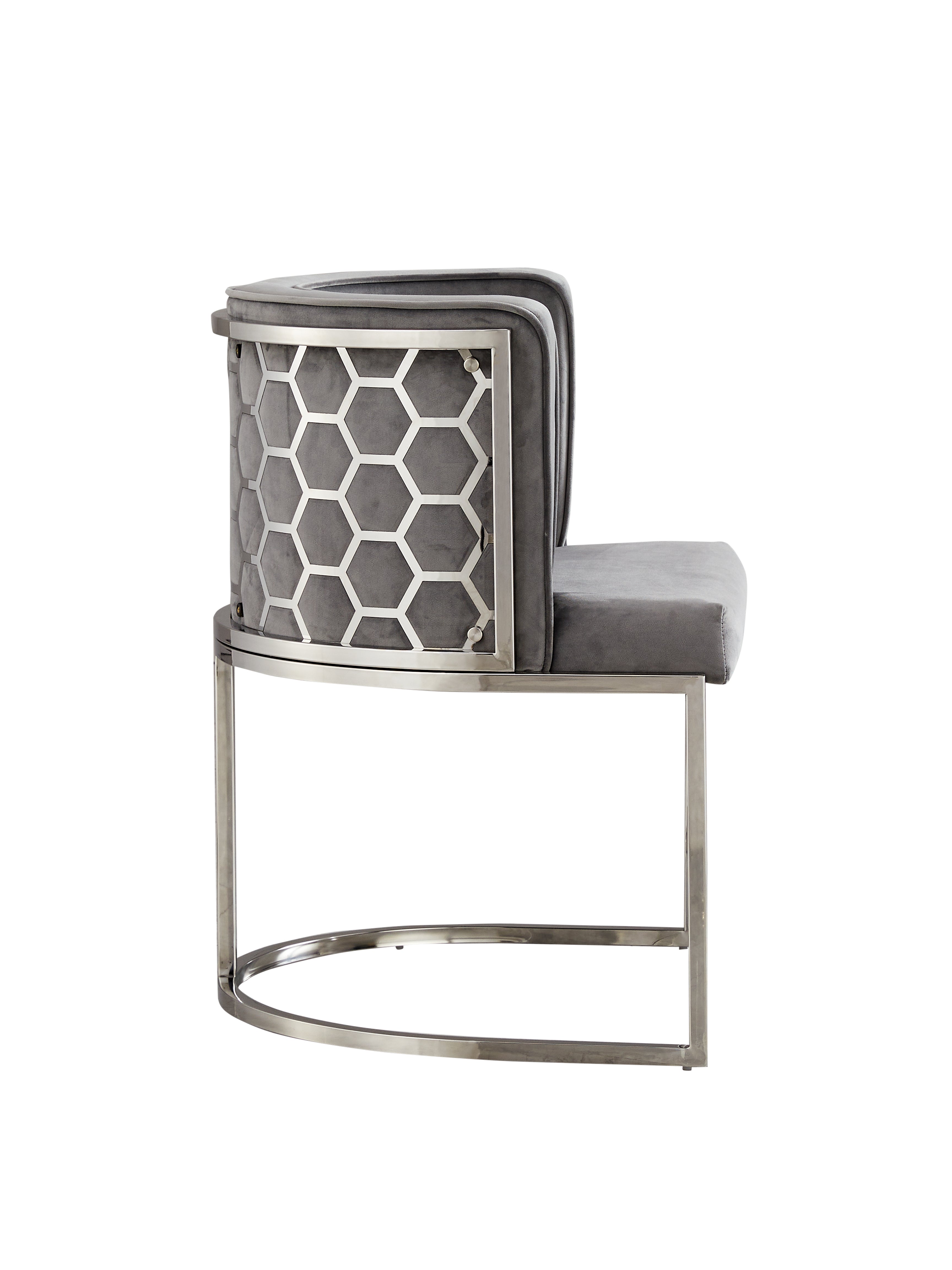 216A Dining Chair (Silver Grey) - GLARA HOME