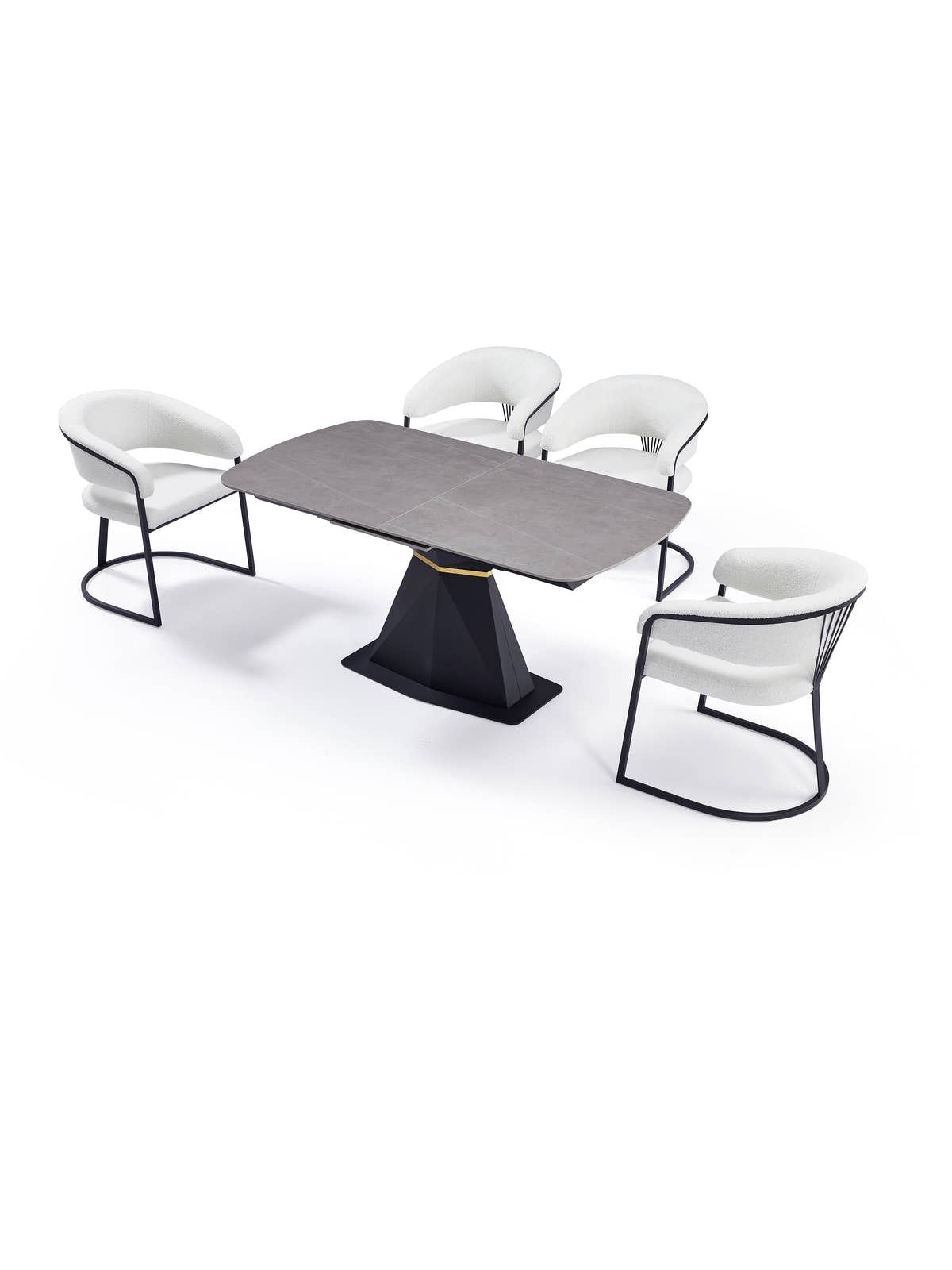 267 Dining Chair (Black White) - GLARA HOME
