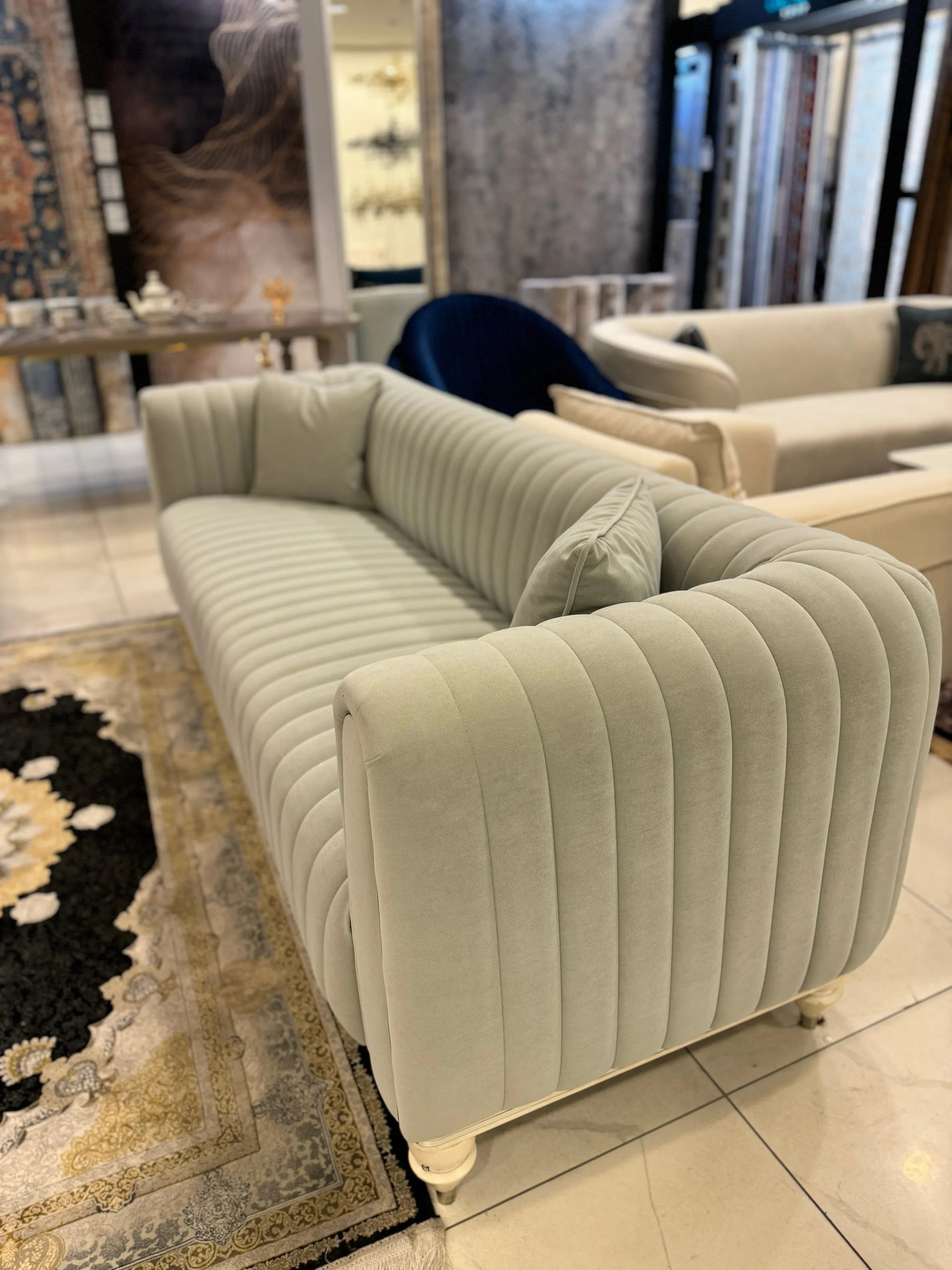 Inci LoveSeat (Anka14 Grey ) - GLARA HOME