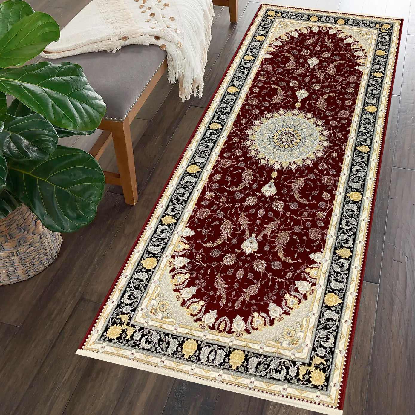 Isfahan 1200 Reed Runner Rug - GLARA HOME