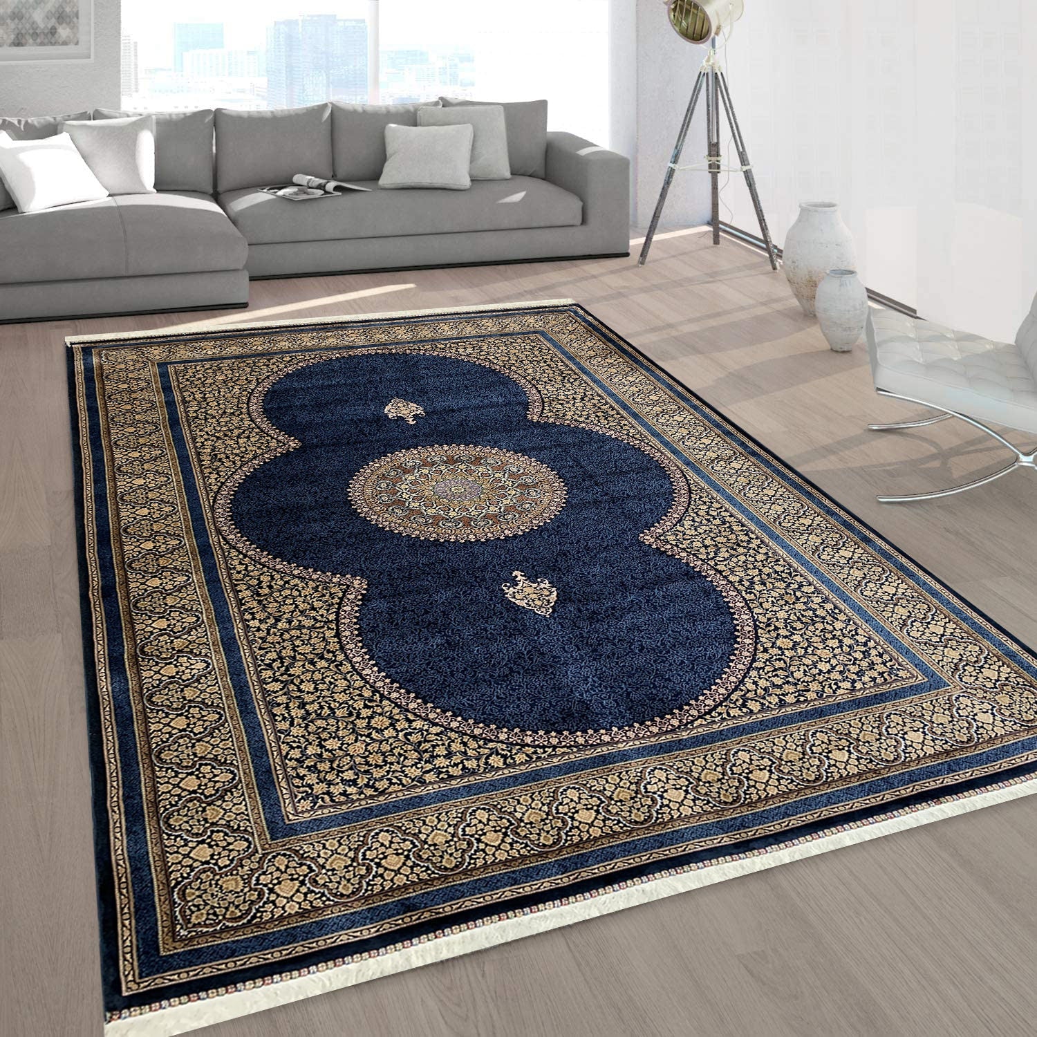 G238 Silk Rug - GLARA HOME