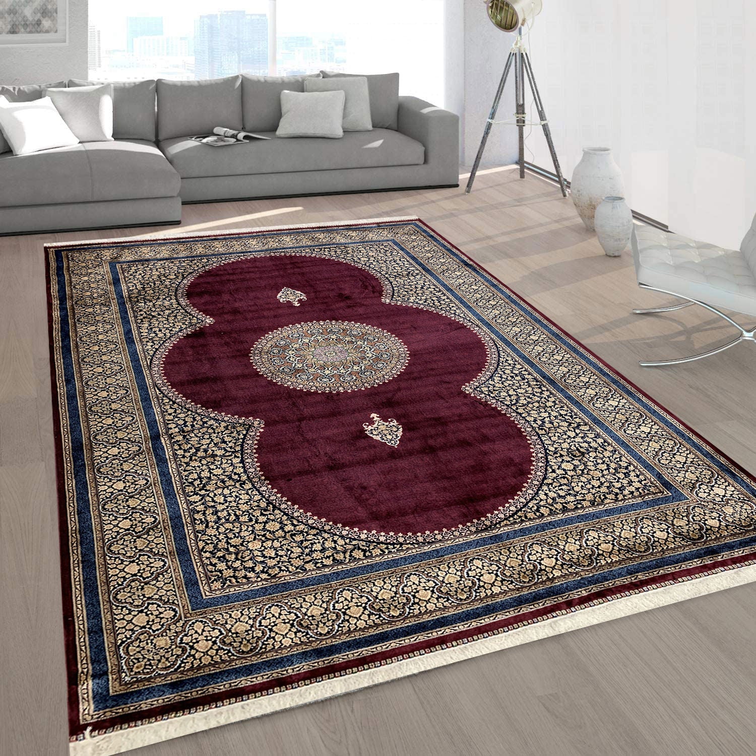 G238 Silk Rug - GLARA HOME