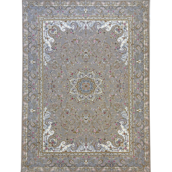 AFROZE BEIGE/ Grey 1500 Reed Persian Machine Made Rug