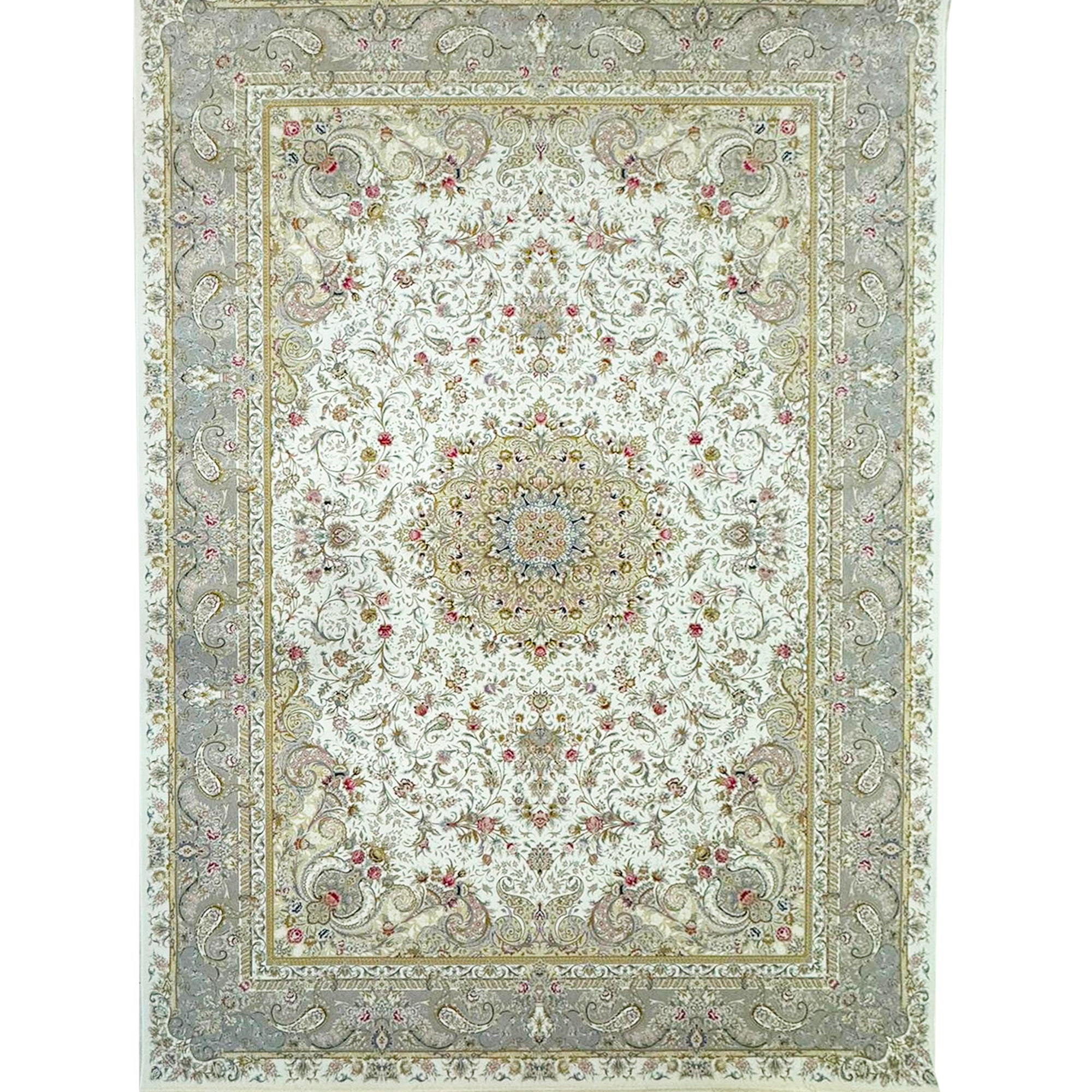 AFROZE CREAM 1500 Reed Persian Area Rug - GLARA HOME