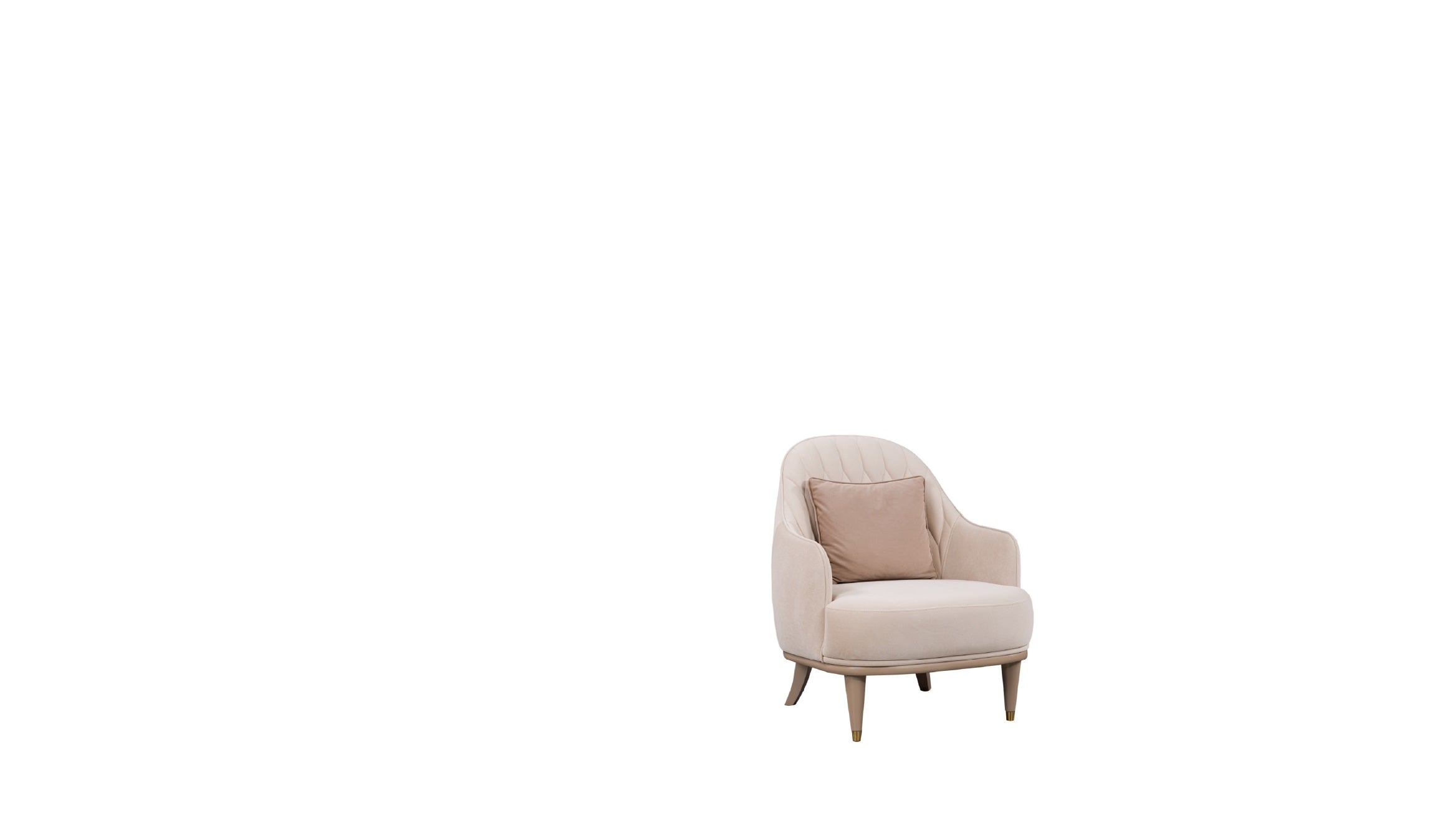 Asos Accent Chair Modern Nude Color ( Anka01 Gold ) - GLARA HOME