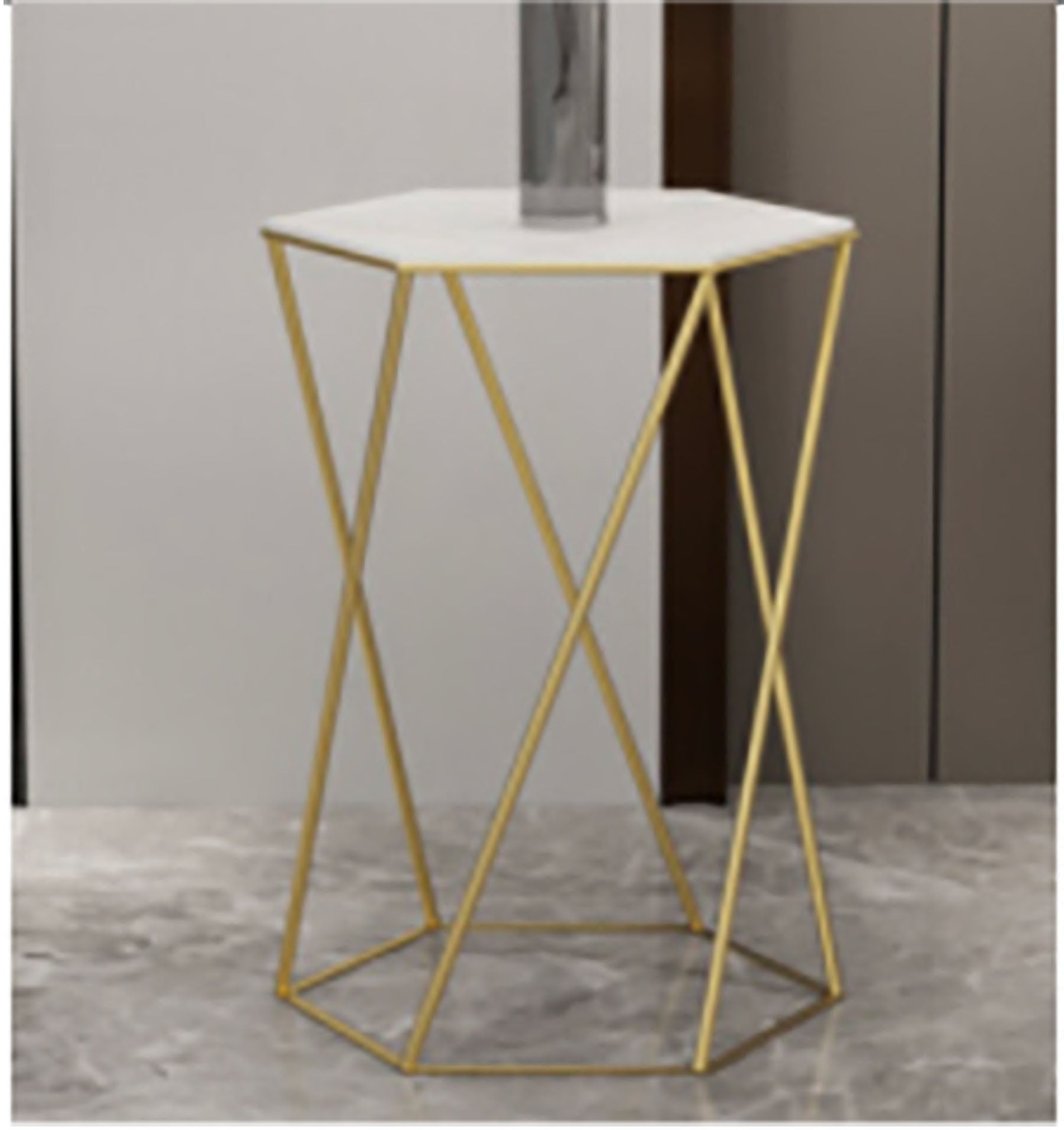 Astra Luxe Gold Side Table - GLARA HOME