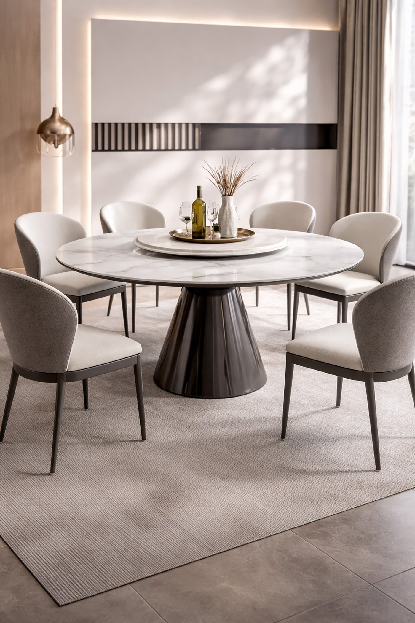 Aurello Sintered Stone Dining Table - GLARA HOME