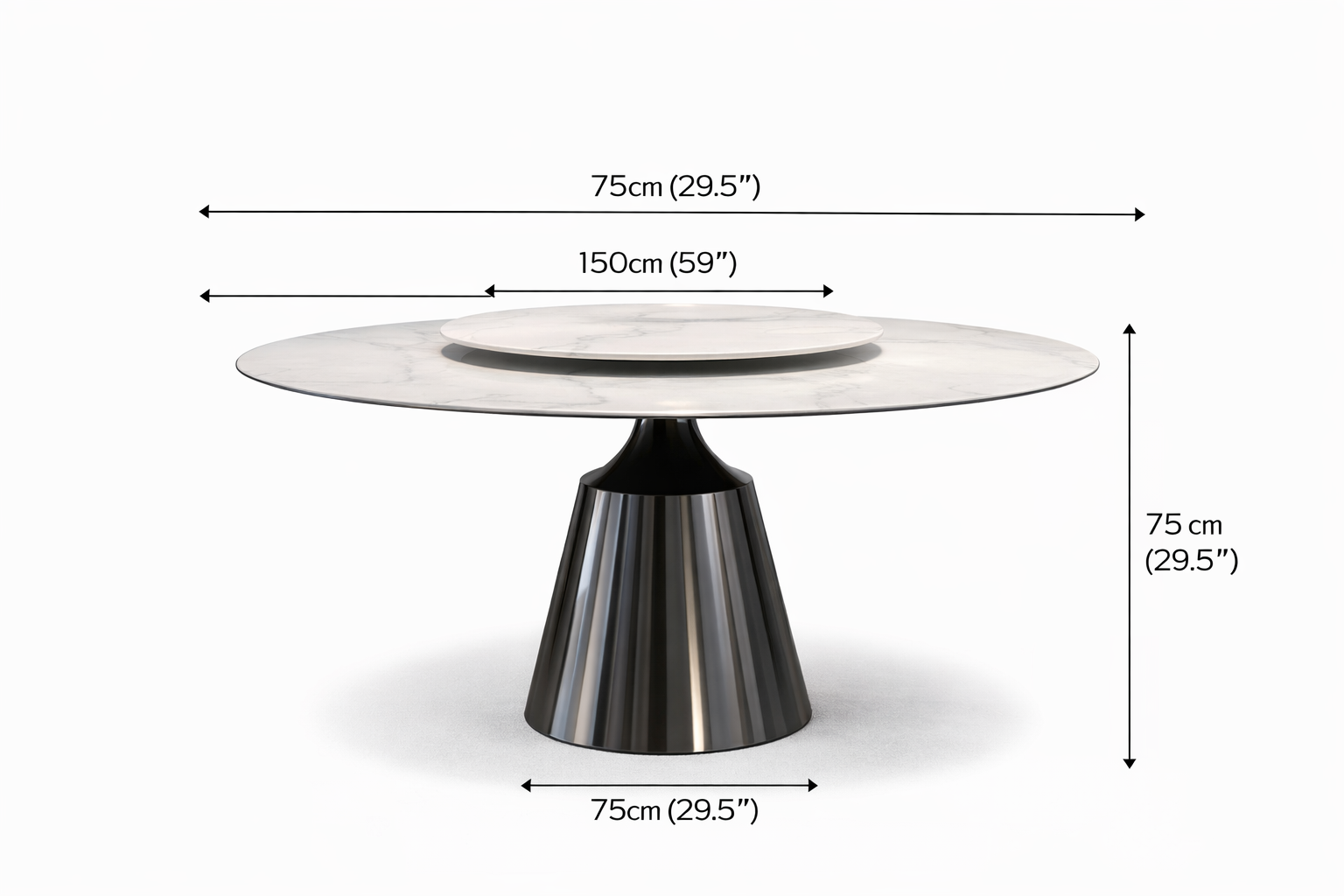 Aurello Sintered Stone Dining Table - GLARA HOME
