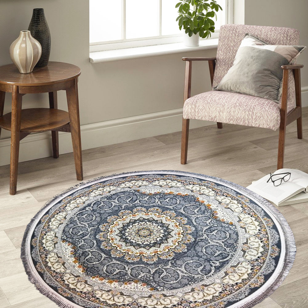Azarakhsh 1200 Reed Round Rug - GLARA HOME