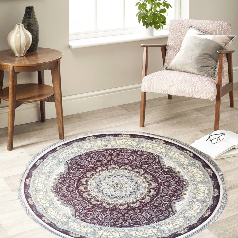 Azarakhsh 1200 Reed Round Rug - GLARA HOME
