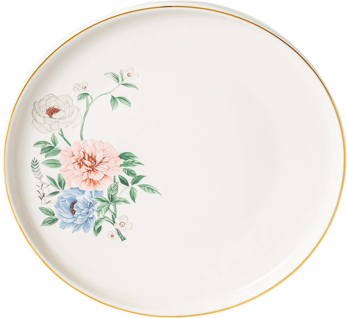 Bloom 26-Pieces Bone China Dinner Set – 24K Gold Rim & Floral Charm (SD-264) - GLARA HOME