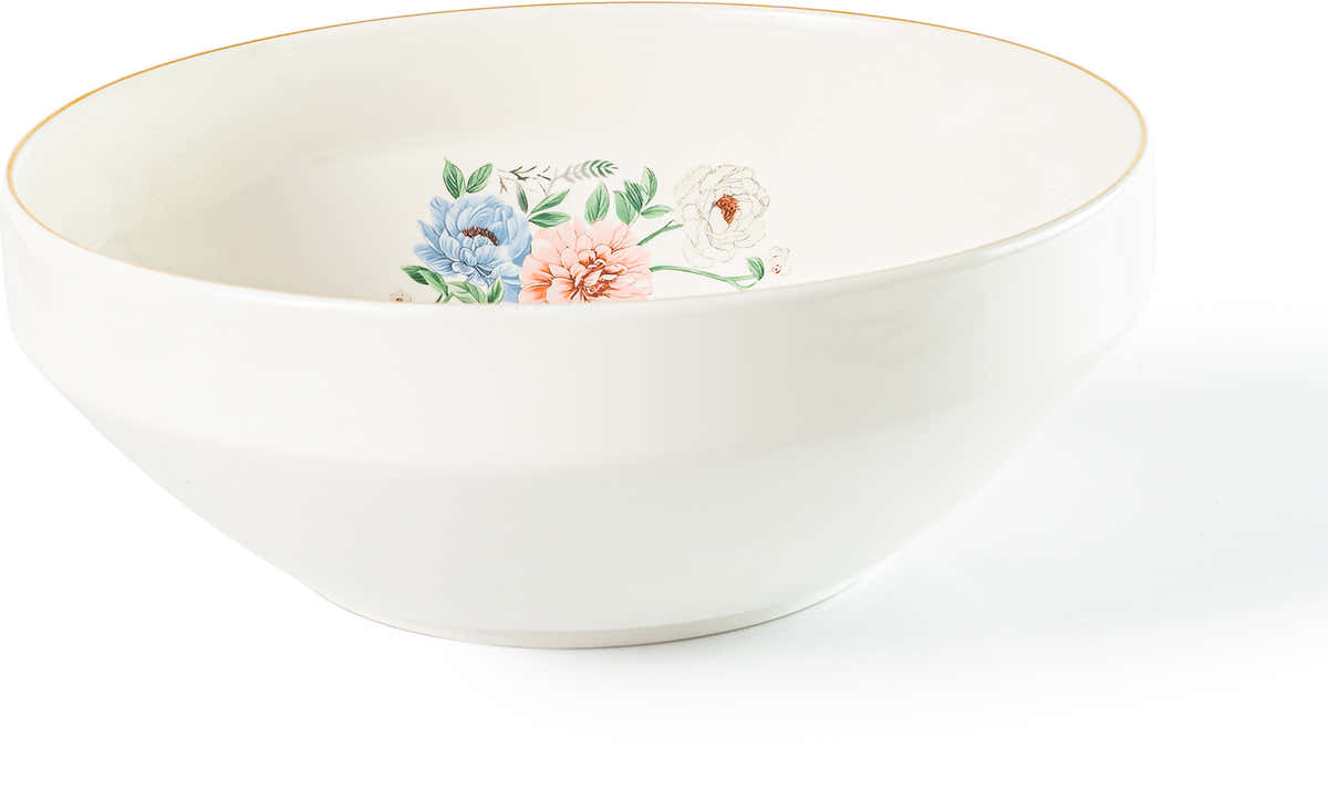 Bloom 26-Pieces Bone China Dinner Set – 24K Gold Rim & Floral Charm (SD-264) - GLARA HOME