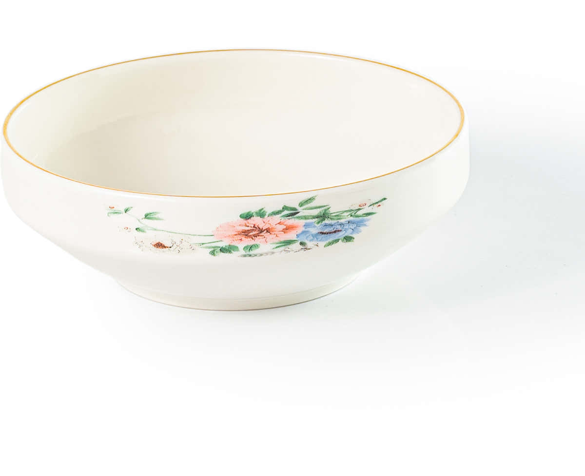 Bloom 26-Pieces Bone China Dinner Set – 24K Gold Rim & Floral Charm (SD-264) - GLARA HOME