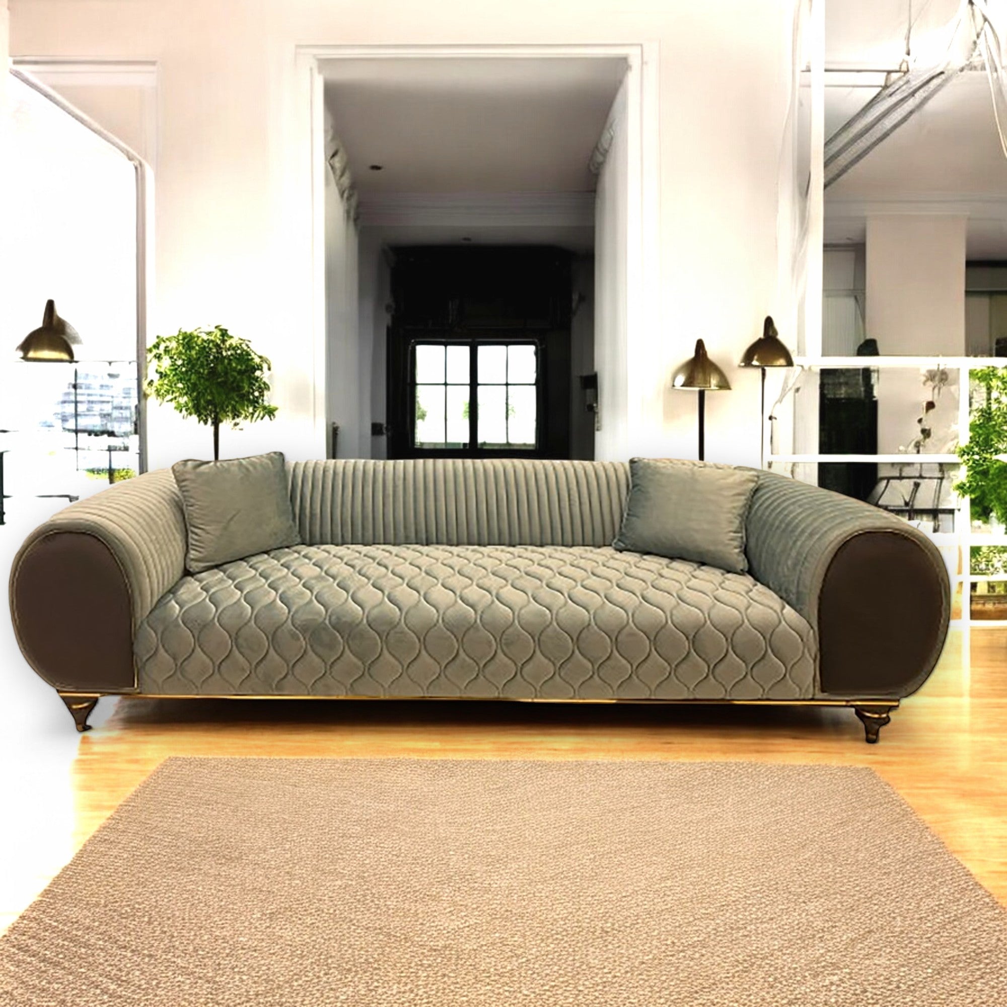 Capella Sofa ( Puma05-31 Gold ) - GLARA HOME