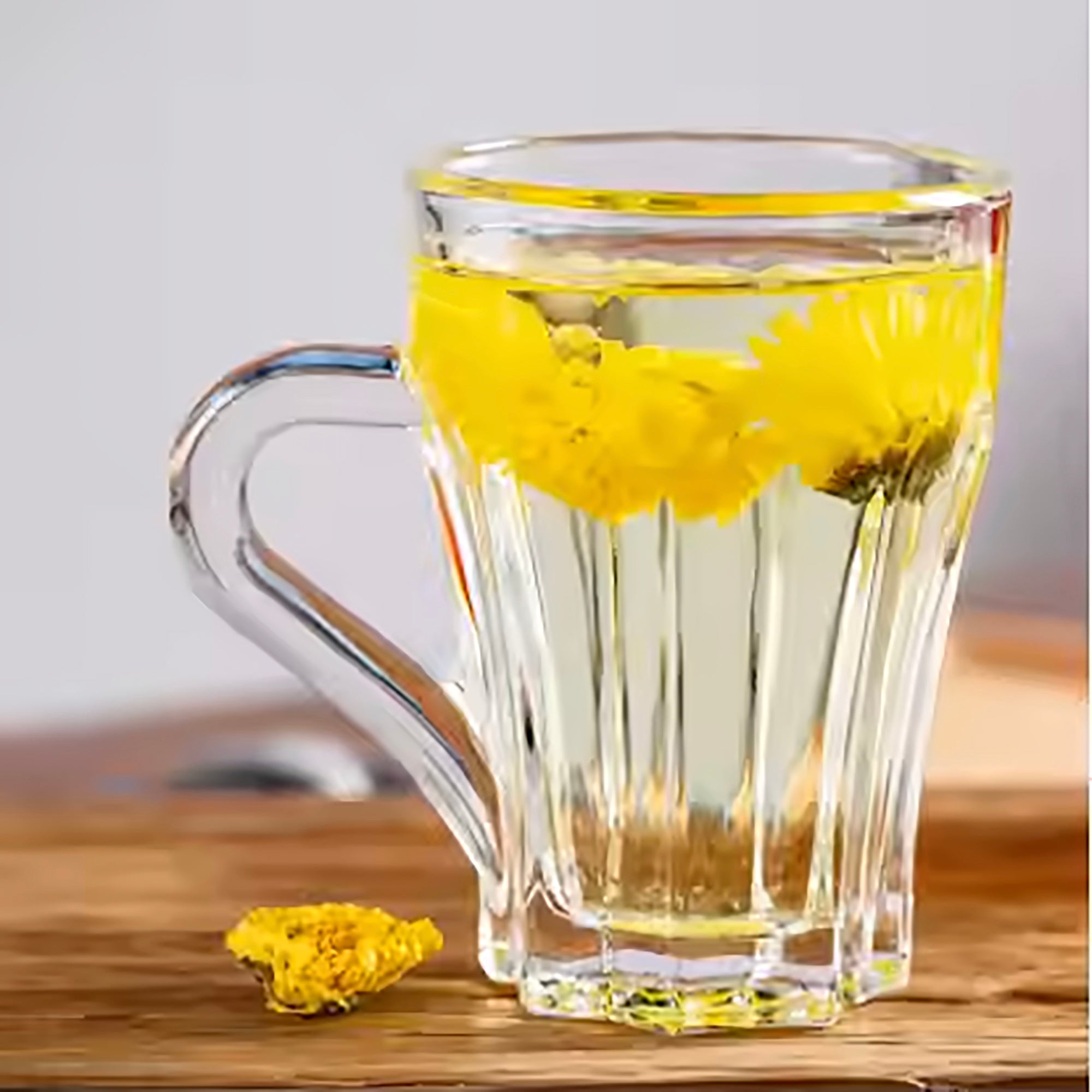 Classic 160ml Embossed Glass 6 Pcs Tea Cup – Elegant & Simple Design (RTL-13) - GLARA HOME