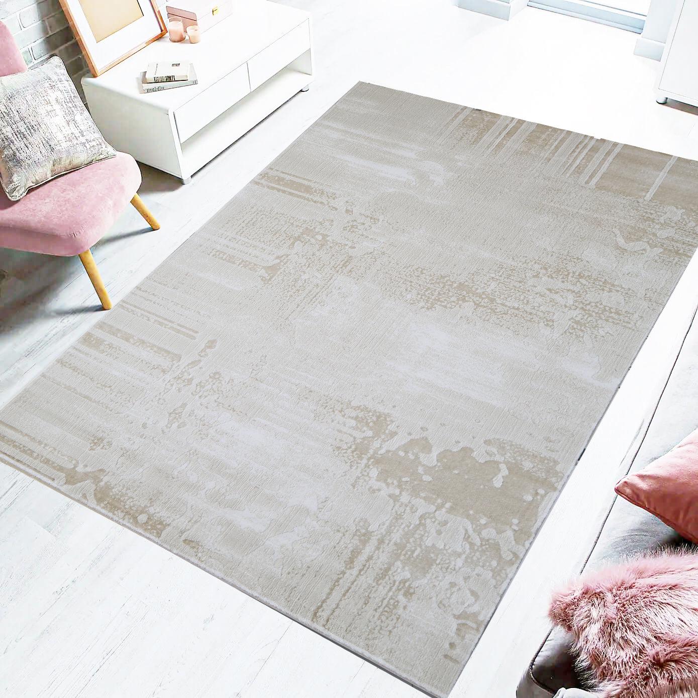 Desert Haze Minimalist Area Rug (WY-04) - GLARA HOME