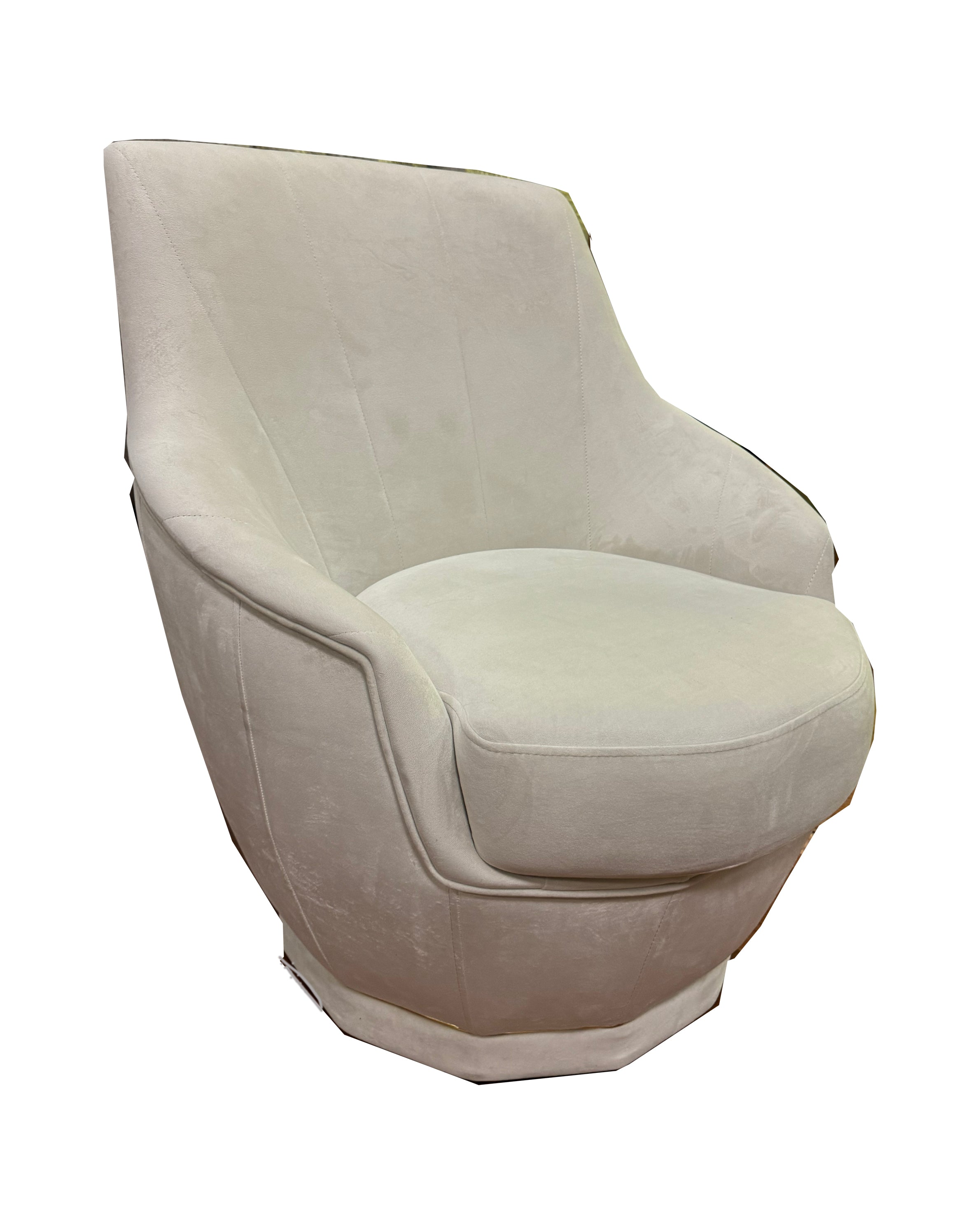 Diamond Accent Chair (Puma01 Cream/ Gold) - GLARA HOME