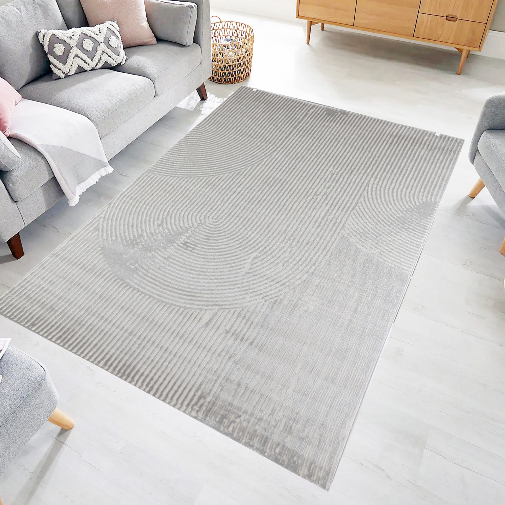 Eclipse Noir Modern Area Rug (AGL-02) - GLARA HOME
