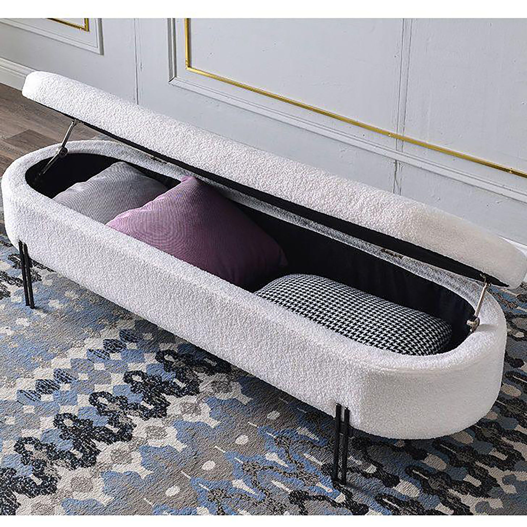 EleganceVault Storage Bench (MX-23) - GLARA HOME