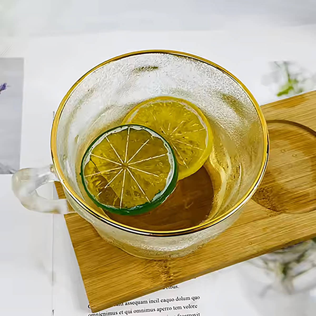 Elegant 380ml Clear Glass Luna Tea Cup Set of 6 cups (RTL-14) - GLARA HOME