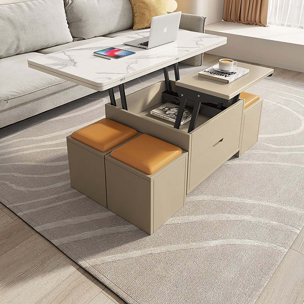 FlexiSpace Convertible Coffee Table (MX-15) - GLARA HOME