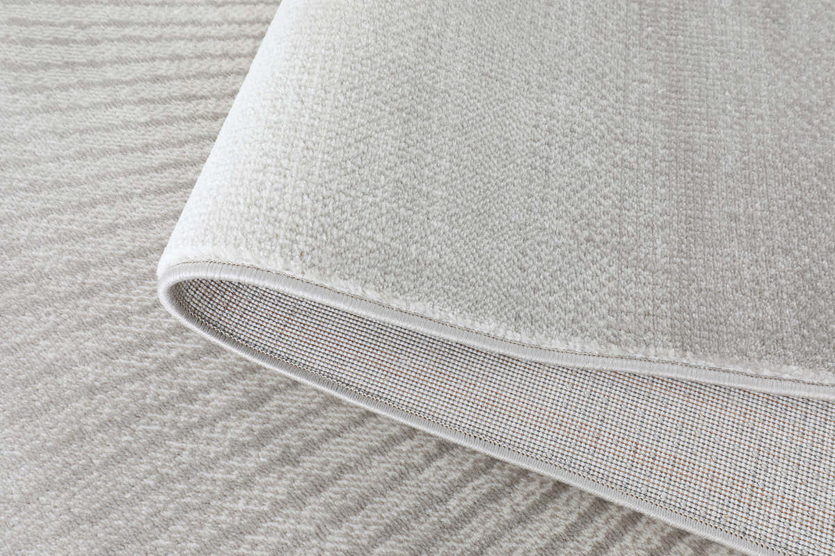 Glara “LUMORA” Light Curve Area Rug – Ivory & Soft Grey ( TY 08 ) - GLARA HOME