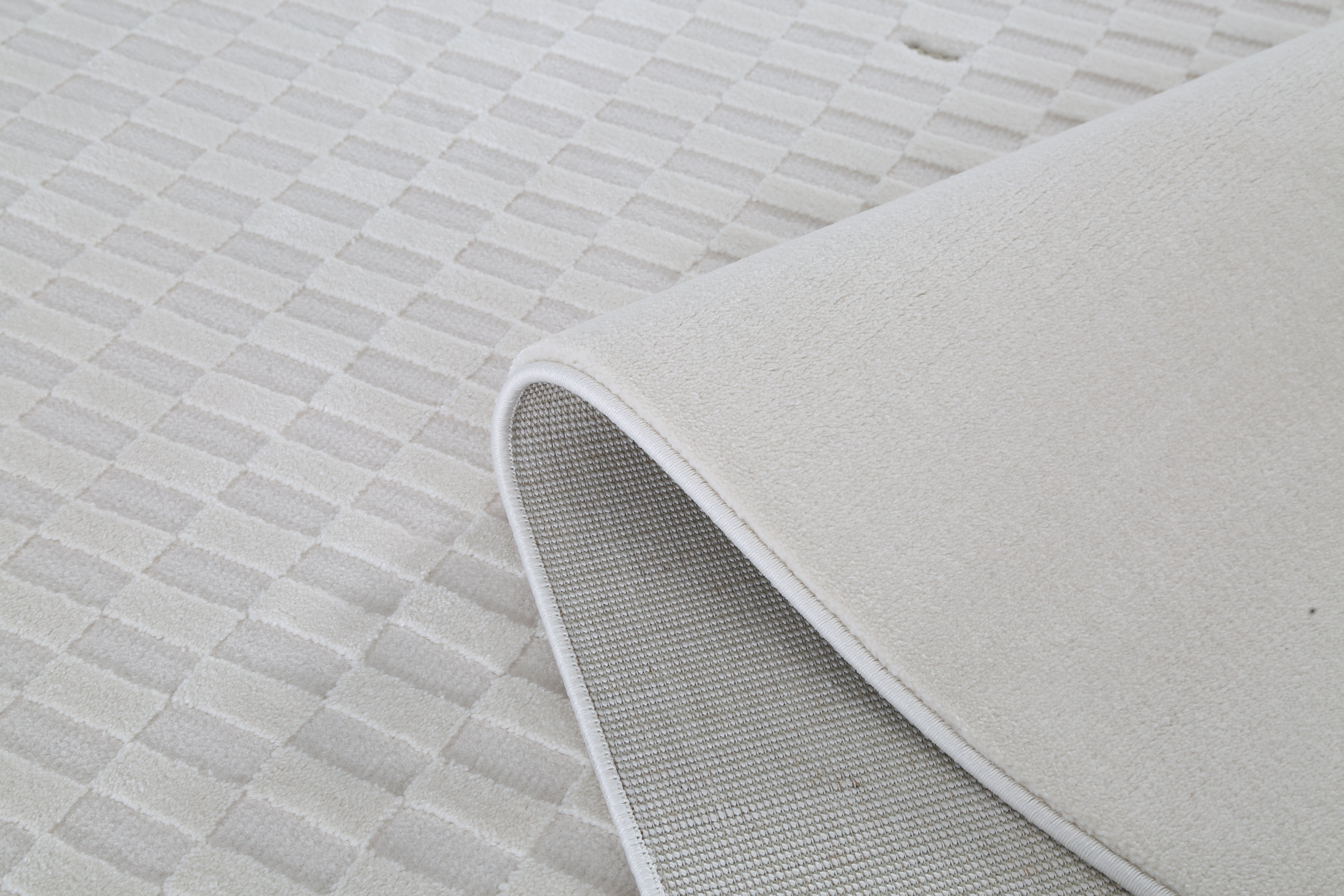 Glara “NORDEN” Textured Ivory Area Rug – Modern Minimalist Design (NR -10) - GLARA HOME