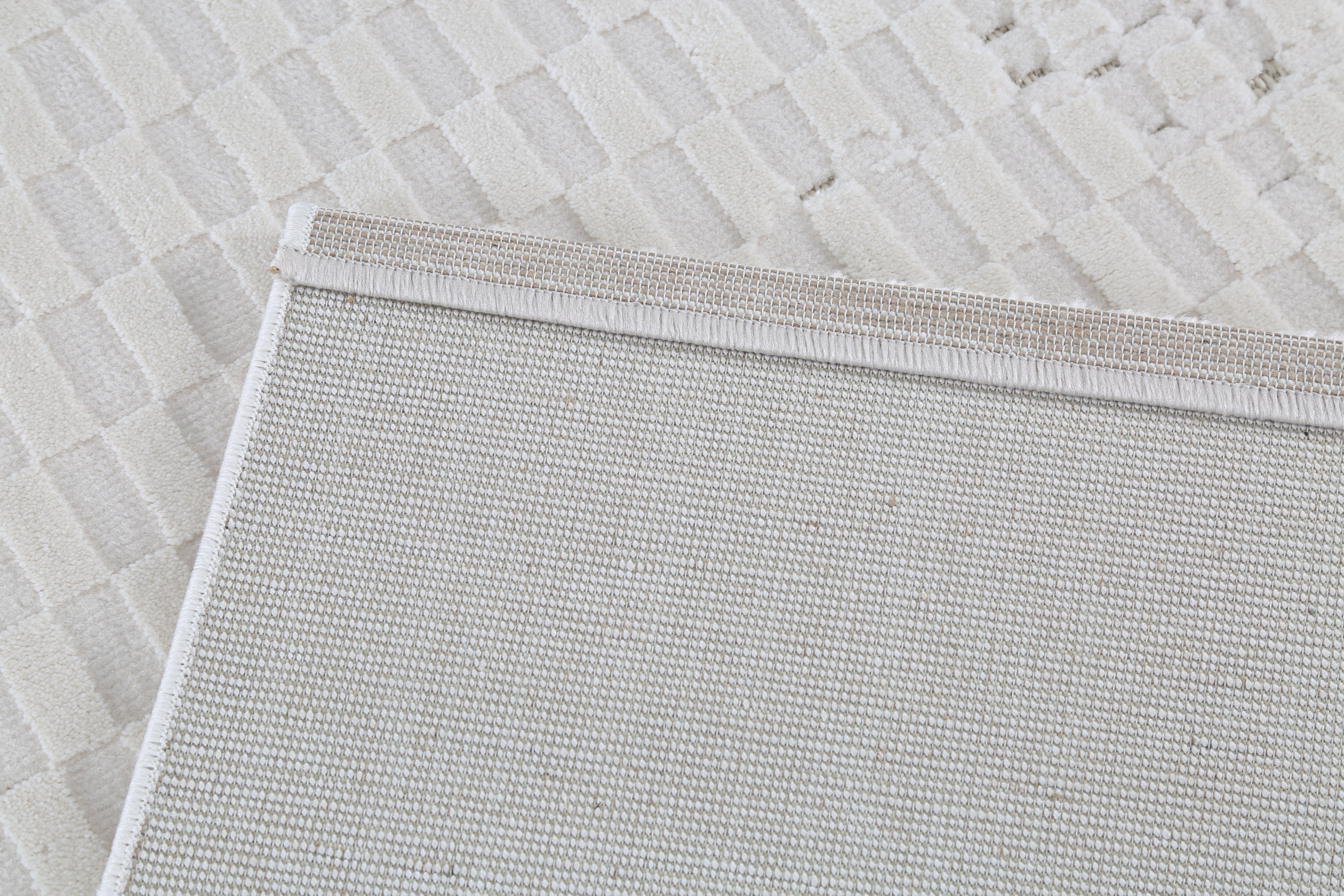 Glara “NORDEN” Textured Ivory Area Rug – Modern Minimalist Design (NR -10) - GLARA HOME
