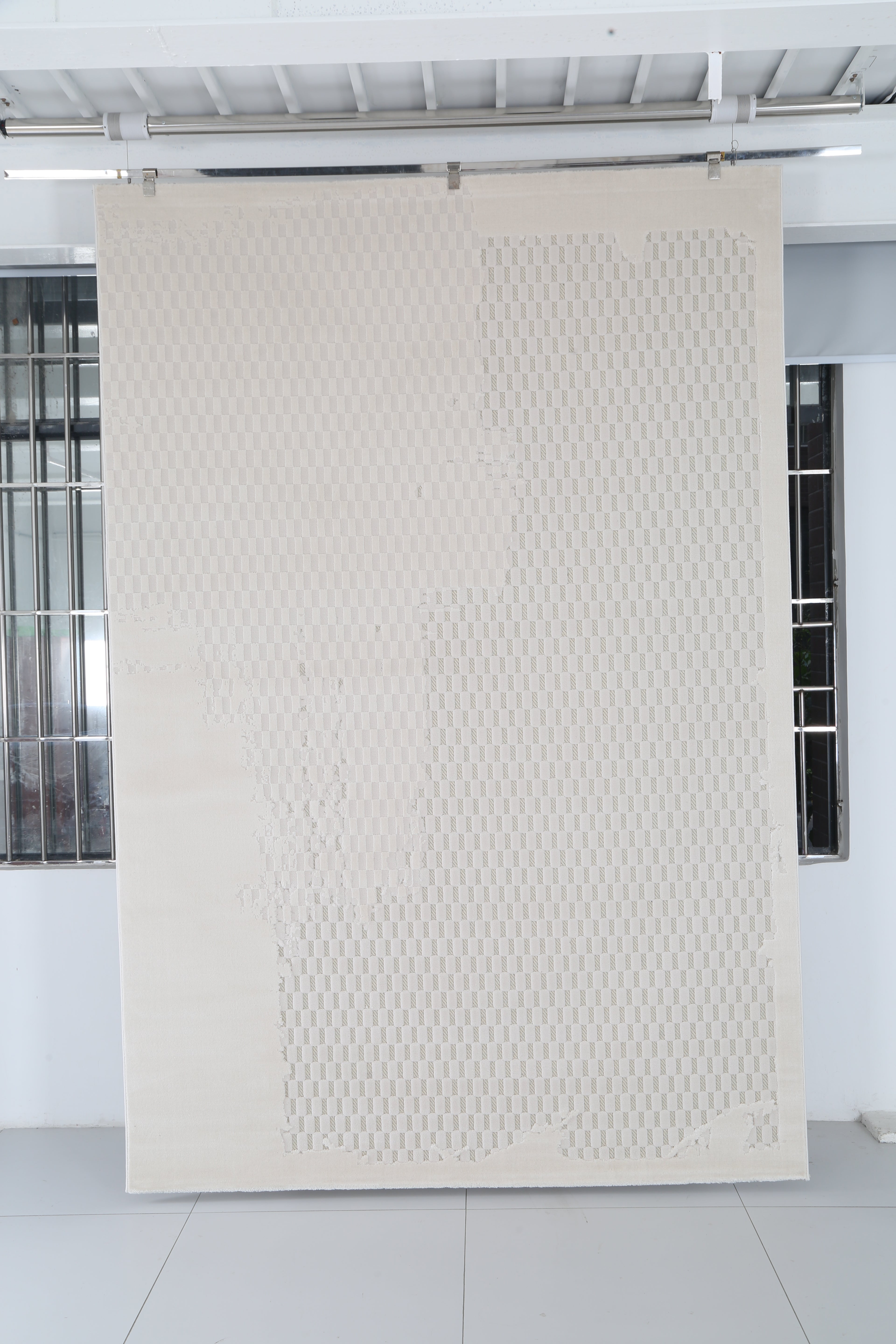 Glara “NORDEN” Textured Ivory Area Rug – Modern Minimalist Design (NR -10) - GLARA HOME