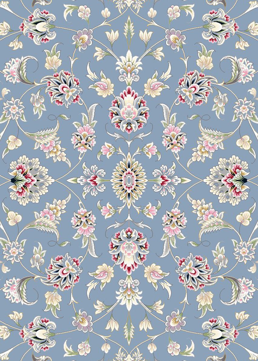 Golrokh 1500 Reed Blue Persian Rug - GLARA HOME