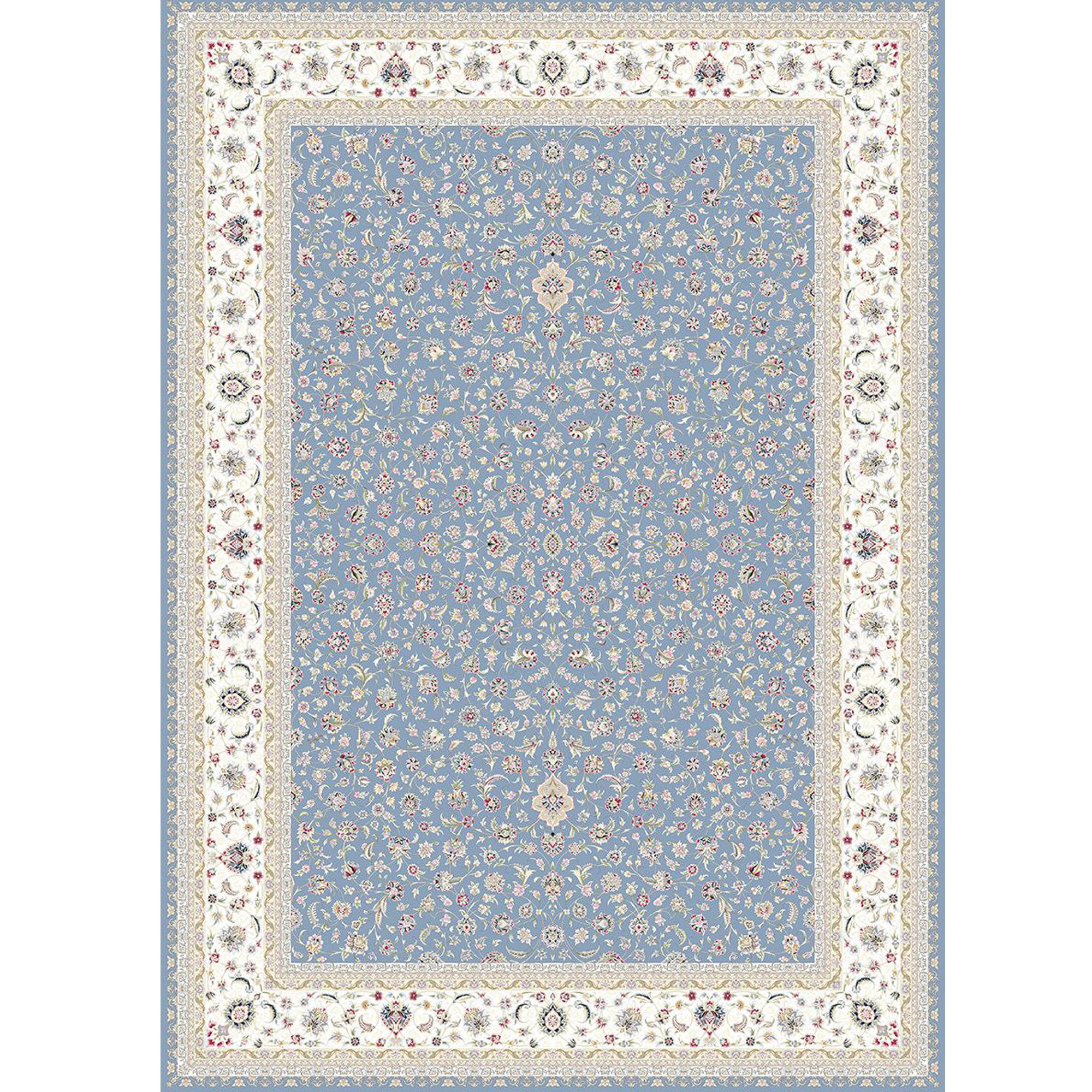 Golrokh 1500 Reed Blue Persian Rug - GLARA HOME