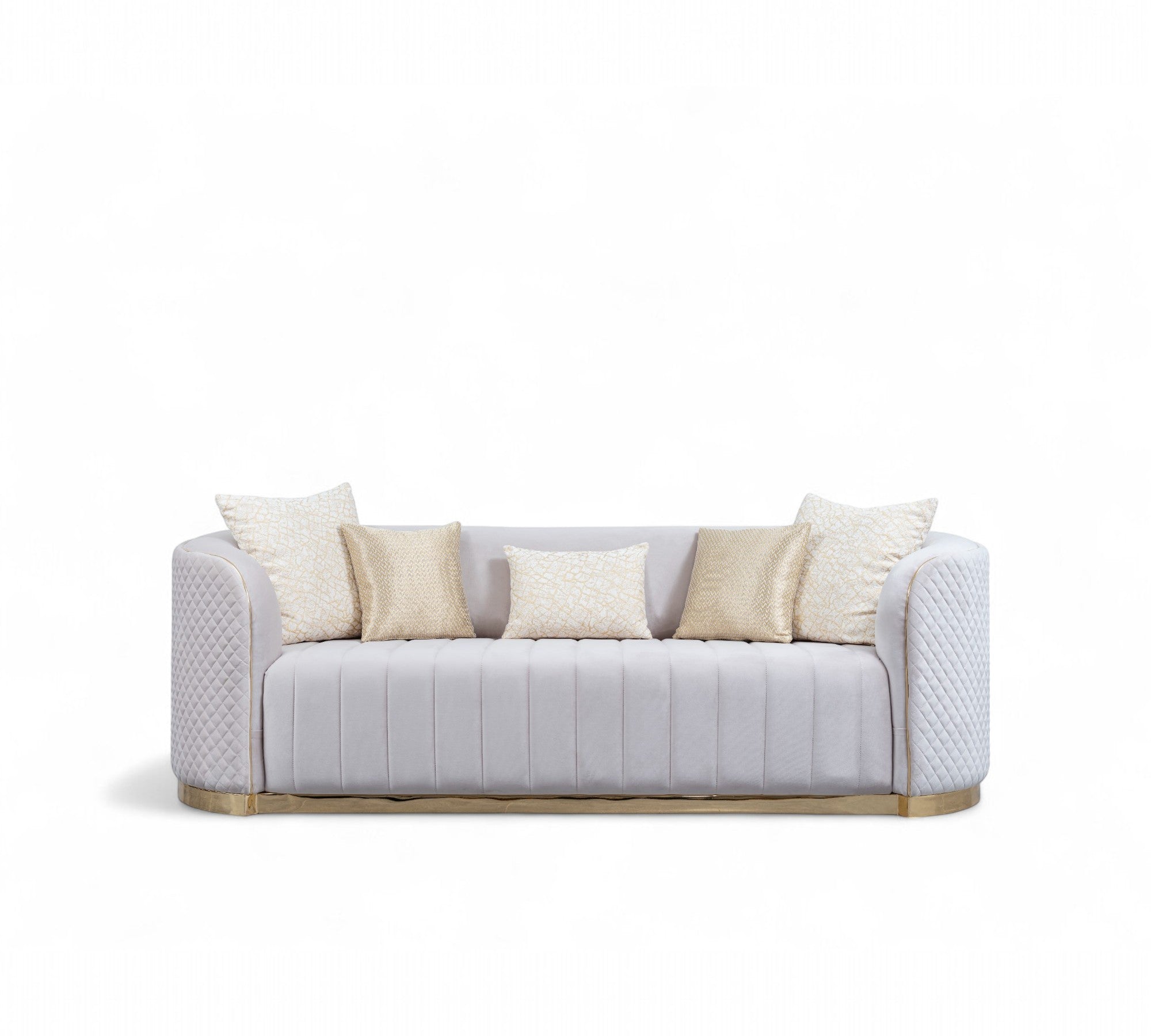 Gusto Sofa ( Max01 Cream/ Gold - GLARA HOME