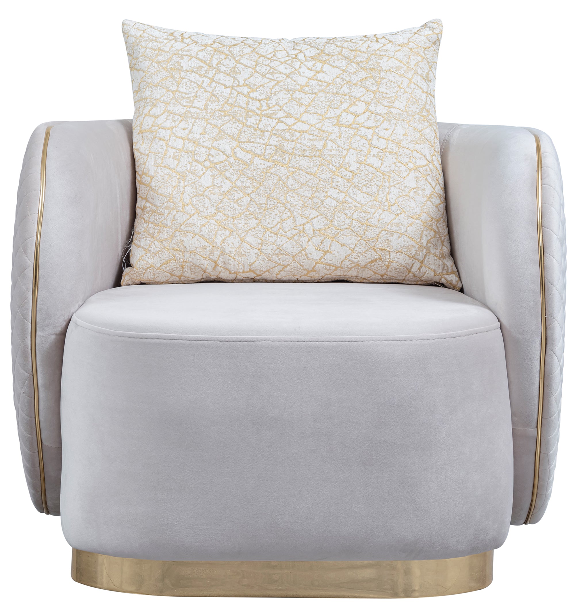 Gusto Sofa ( Max01 Cream/ Gold - GLARA HOME