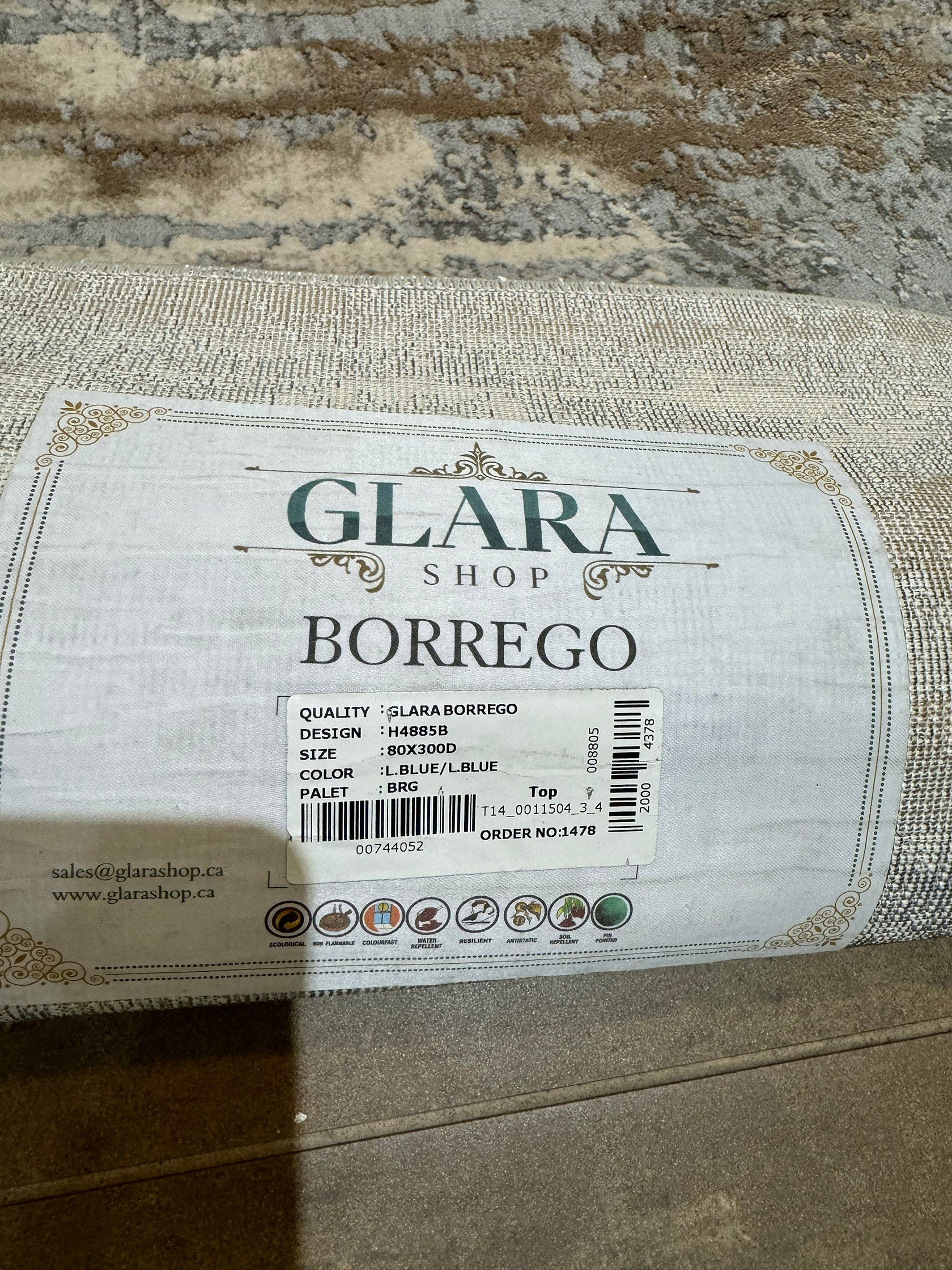 H4885 Runner Rug - GLARA HOME