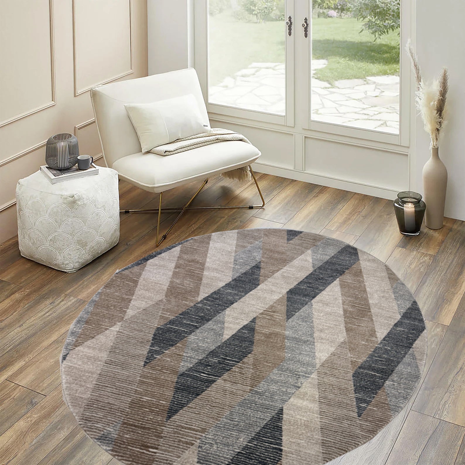 H5447 Round Rug - GLARA HOME