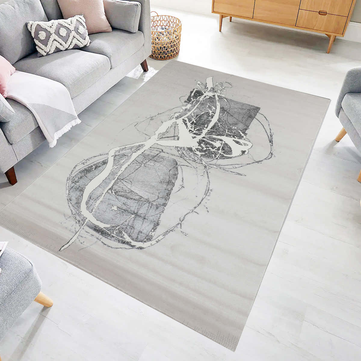 Harmony Modern Abstract Area Rug (FY-02) - GLARA HOME