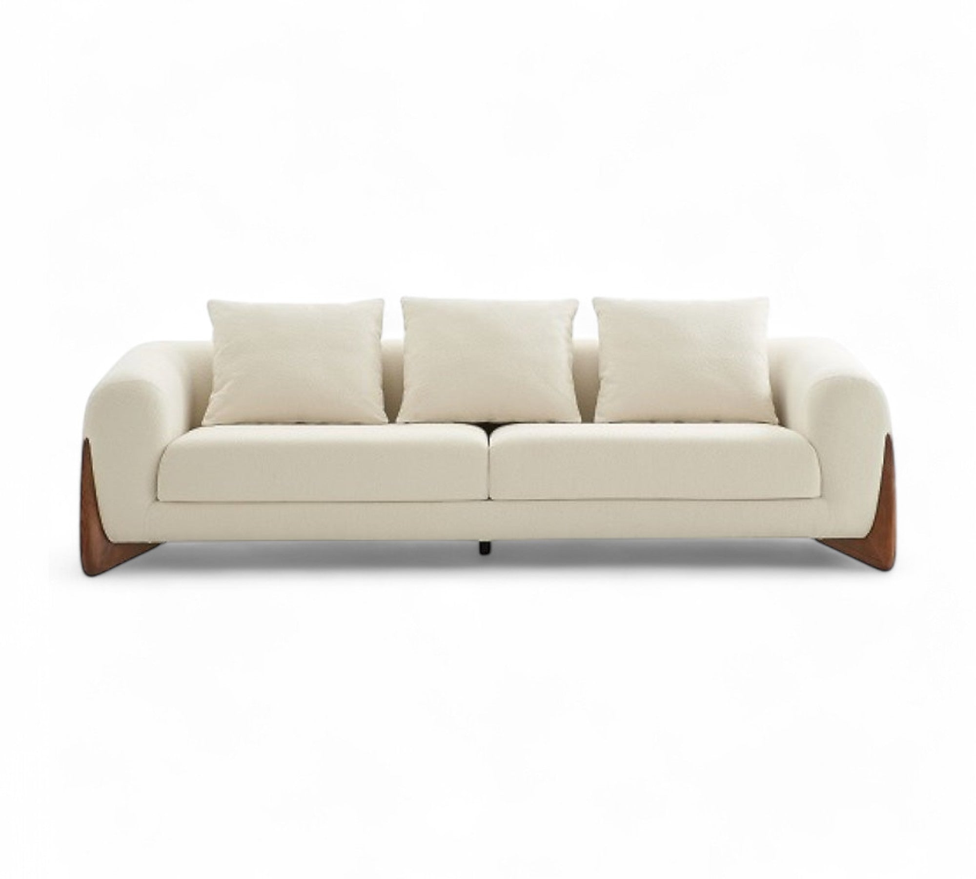 Haven Sofa Set – Cream Lambswool - GLARA HOME