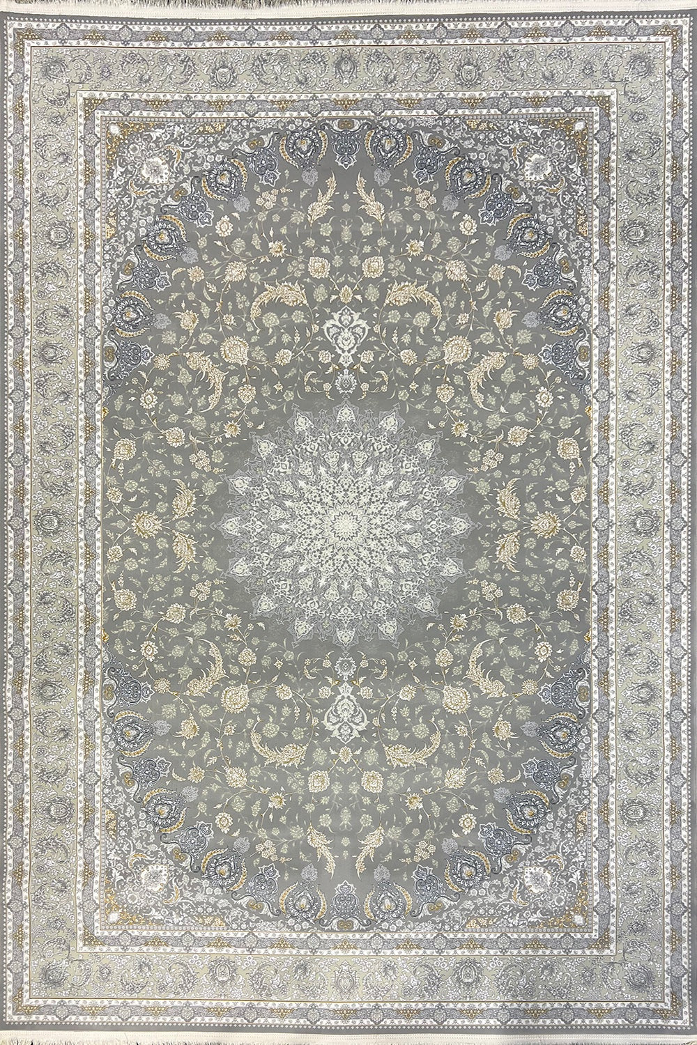 Isfahan L Grey 1200 Reed Persian Rug - GLARA HOME