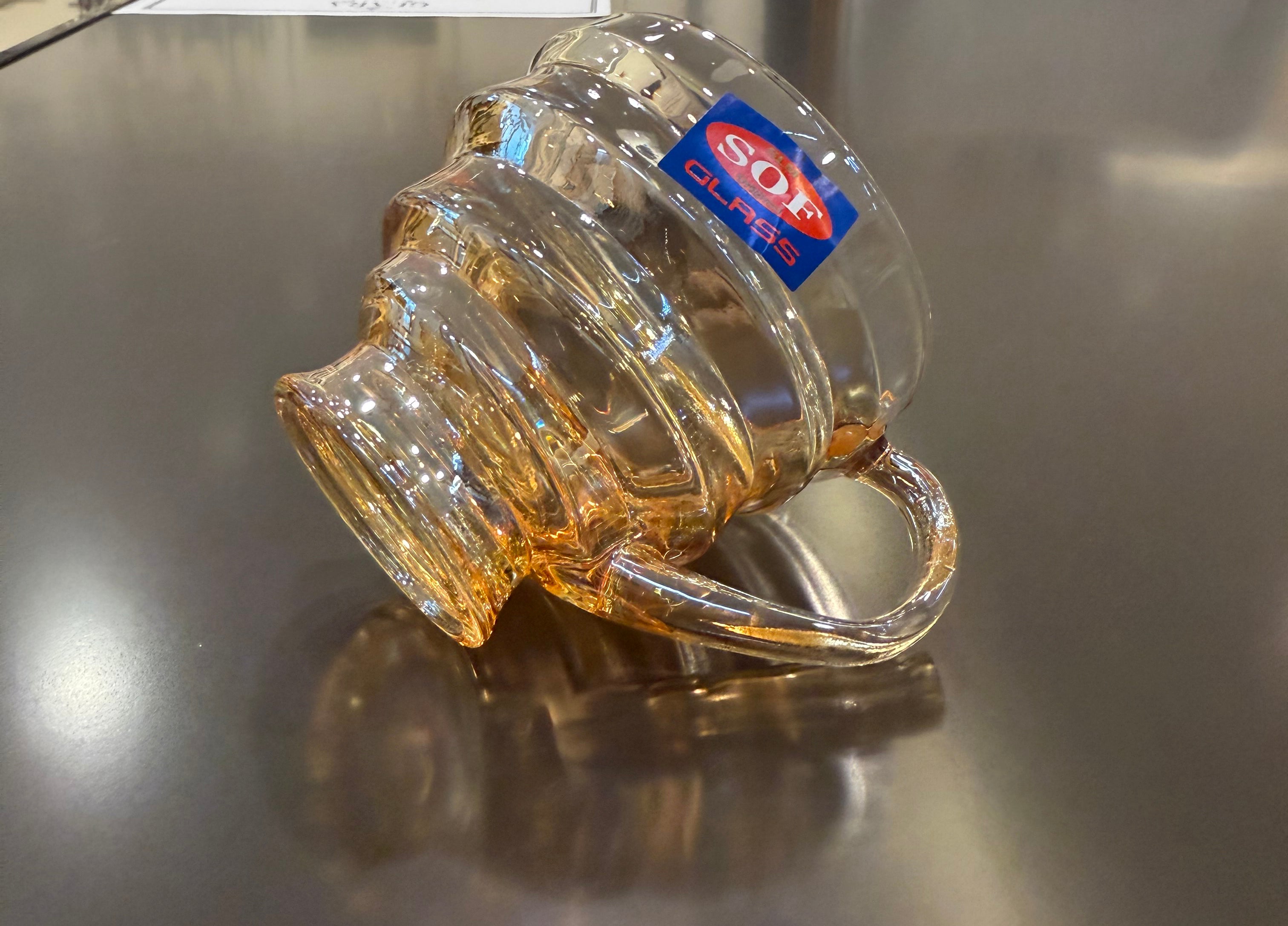 Crystal Spiral 190ml Glass Cup – Elegant & Unique Design Set Of 6 Cups (RTL-11)