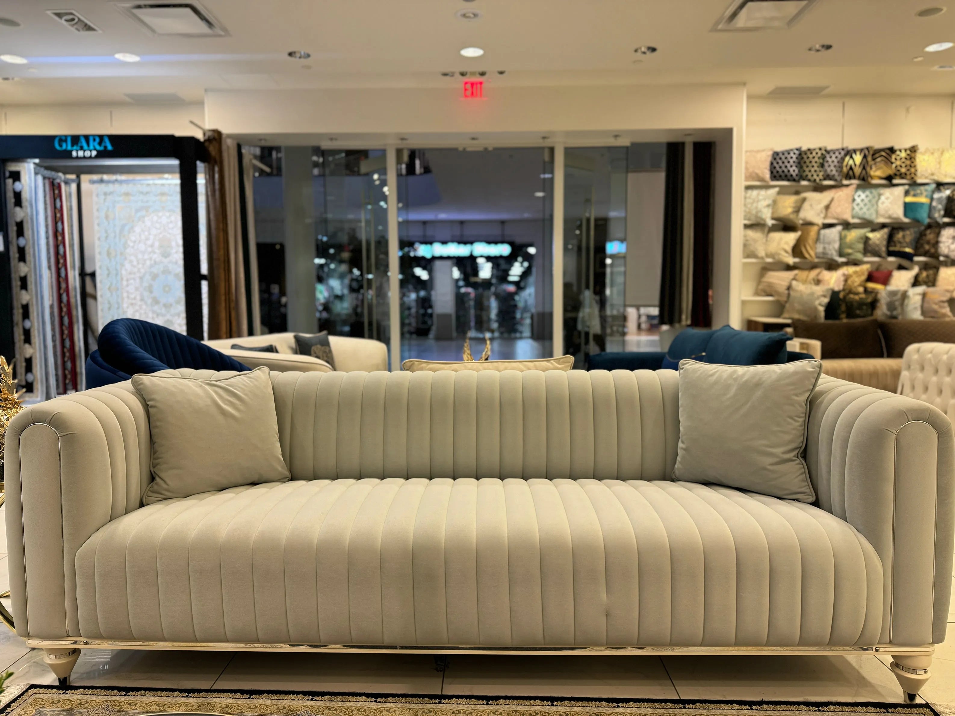 Inci LoveSeat (Anka14 Grey ) - GLARA HOME