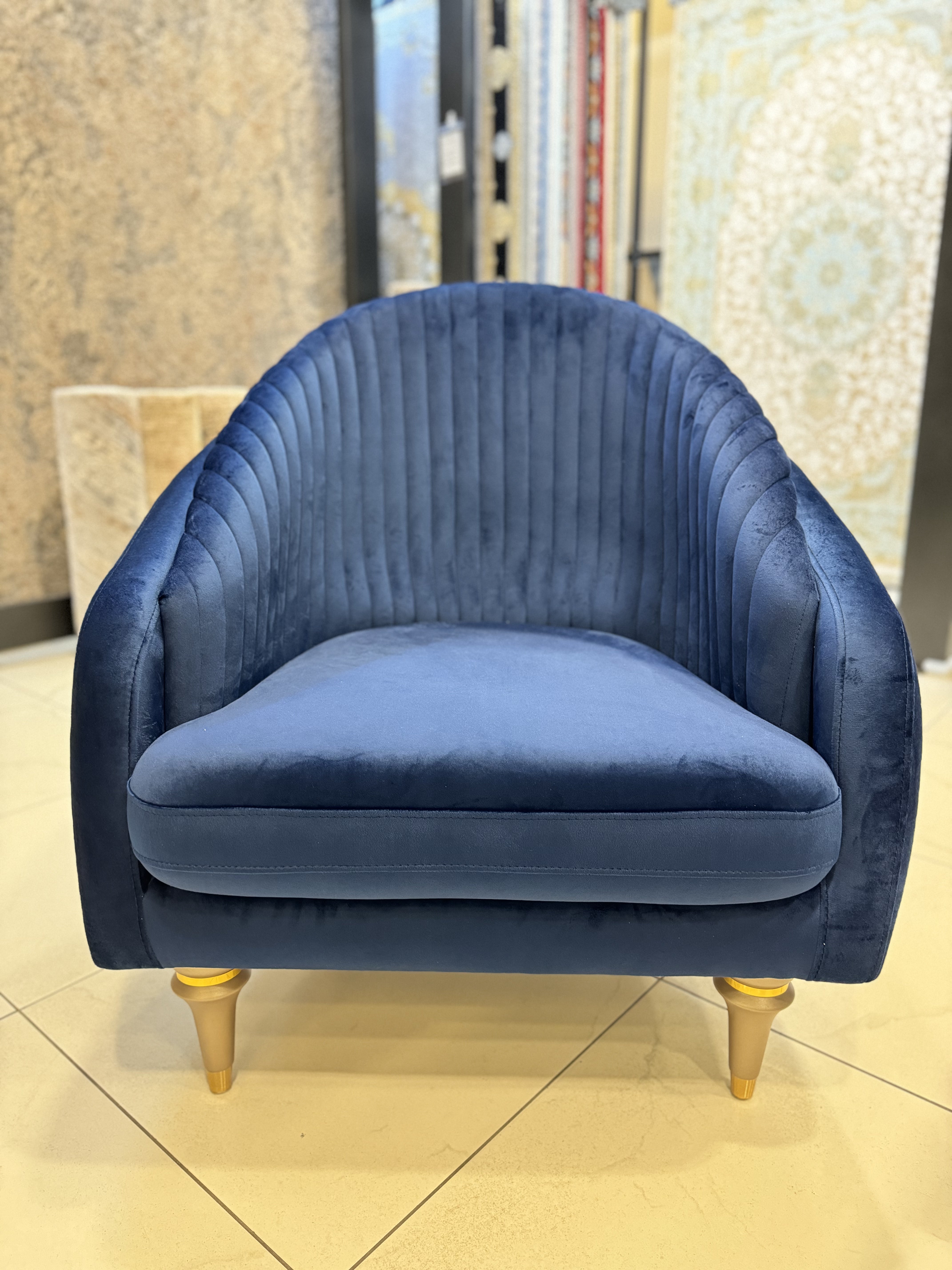 Arya Accent Chair ( Puma49 Gold ) - GLARA HOME