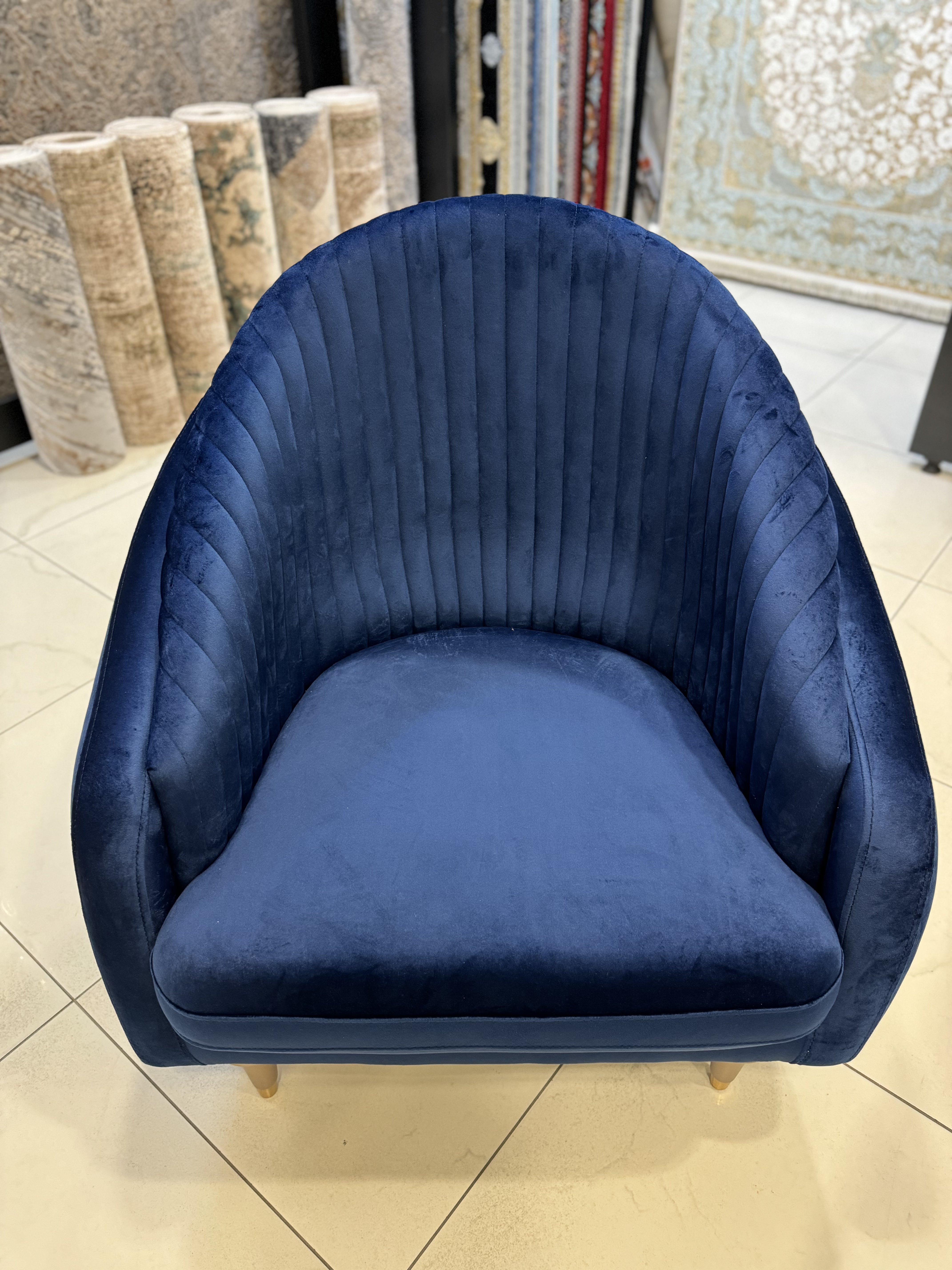 Arya Accent Chair ( Puma49 Gold ) - GLARA HOME