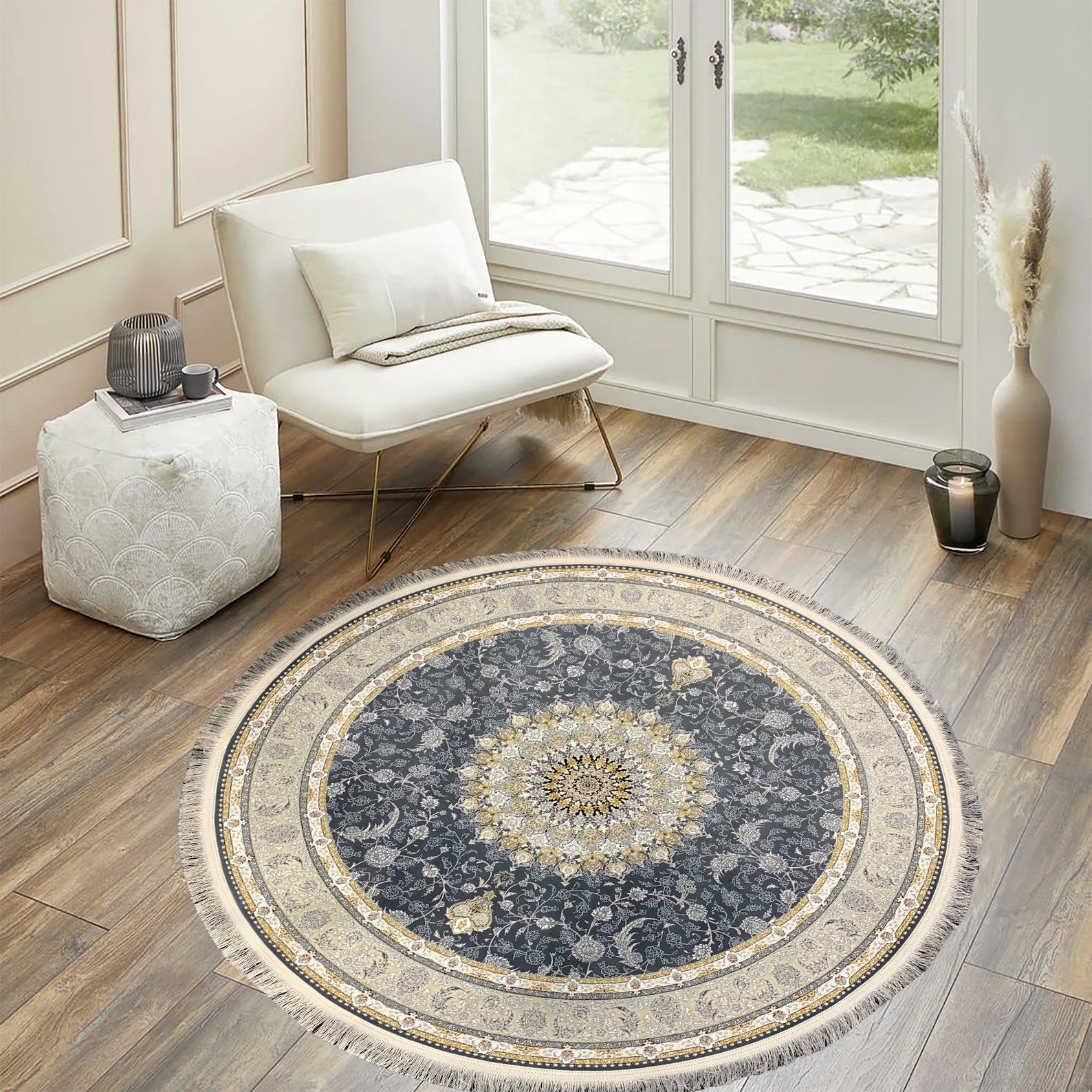 Isfahan 1200 Reed Round Rug - GLARA HOME