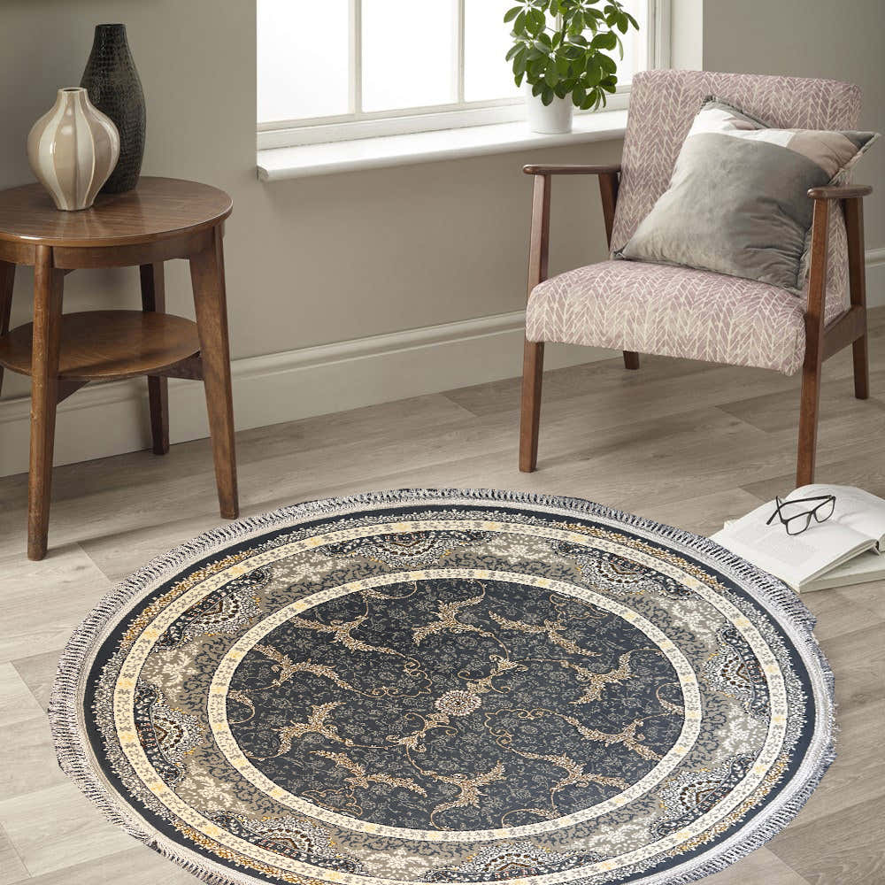 Lotoos 700 Reed Round Rug - GLARA HOME