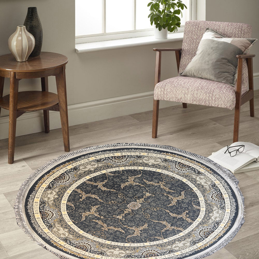 Lotoos 700 Reed Round Rug - GLARA HOME